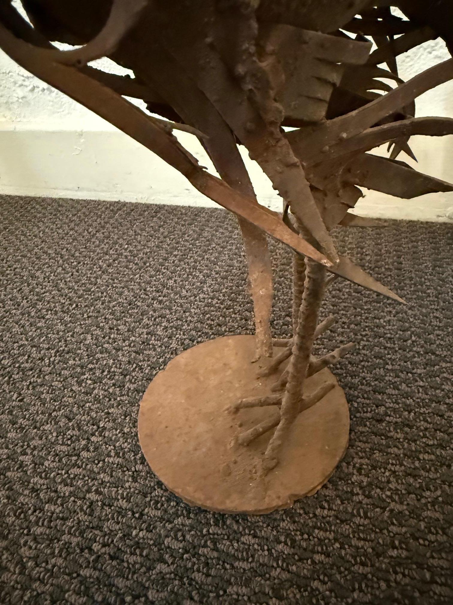 Fine XX secolo Abstract Expressionist Welded Steel Rooster Sculpture in vendita