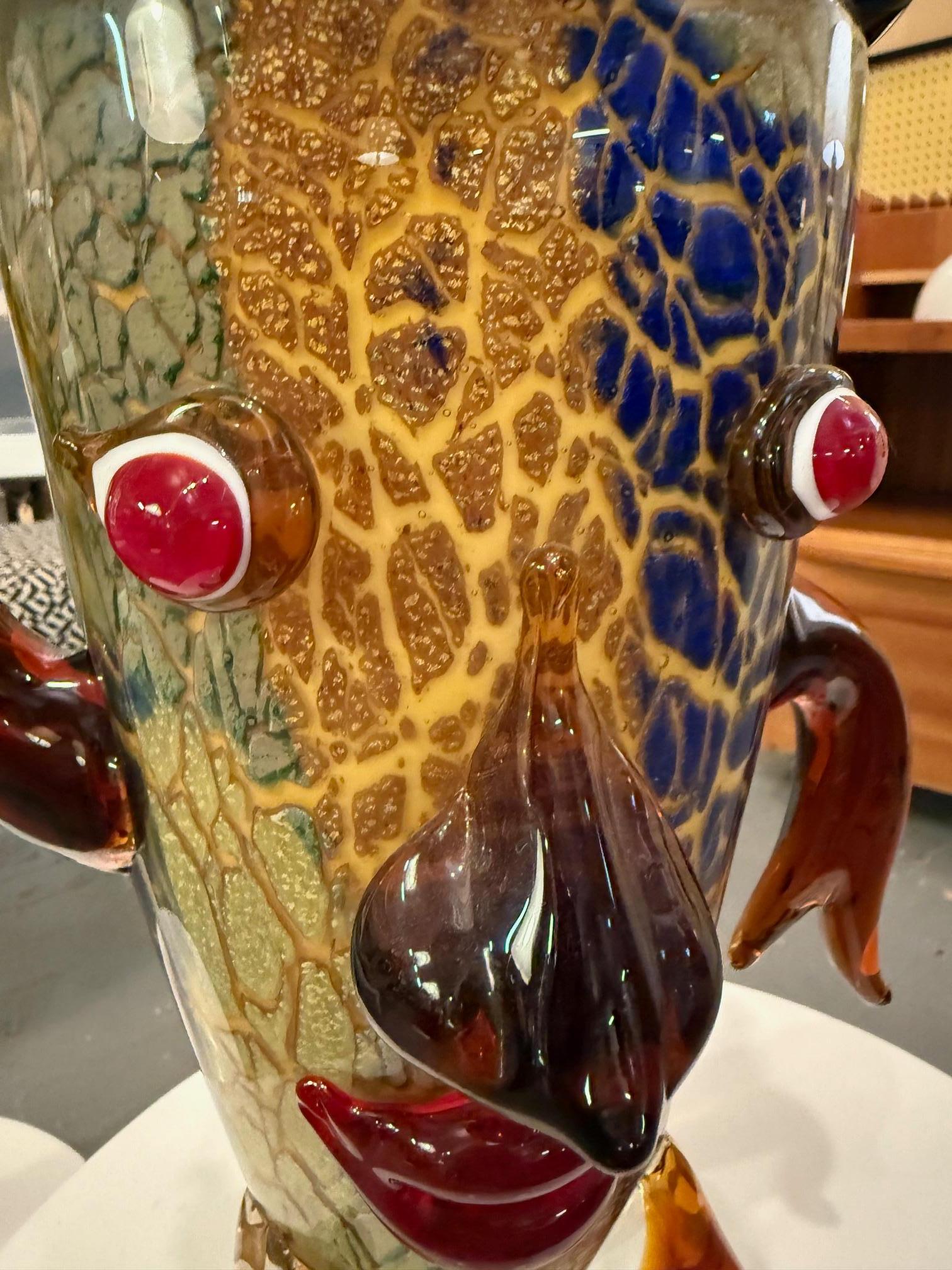 Moderne Sculpture abstraite en verre d'art de Murano en vente