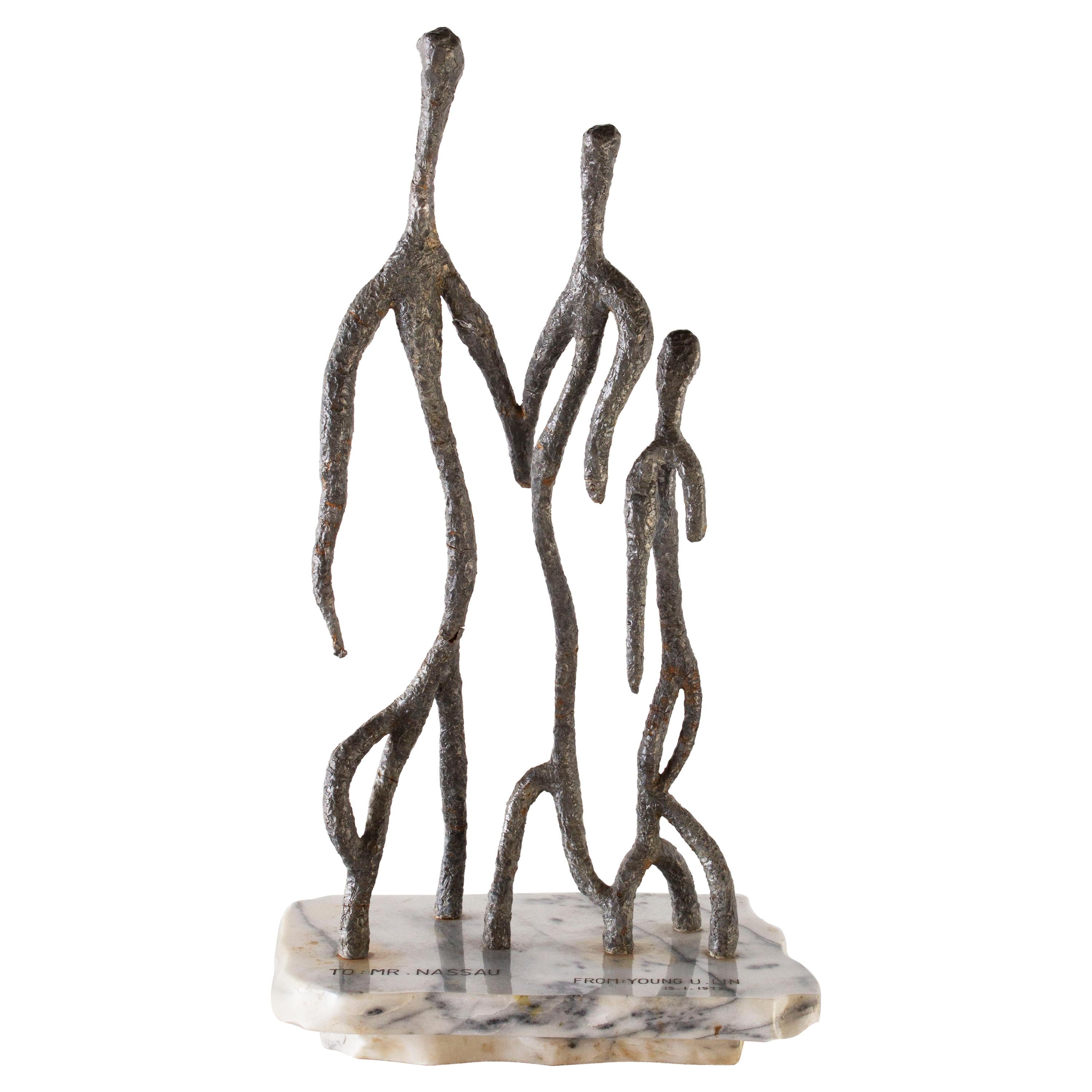 Sculpture 'Birth' of the 'Family' Series by German Blacksmith H