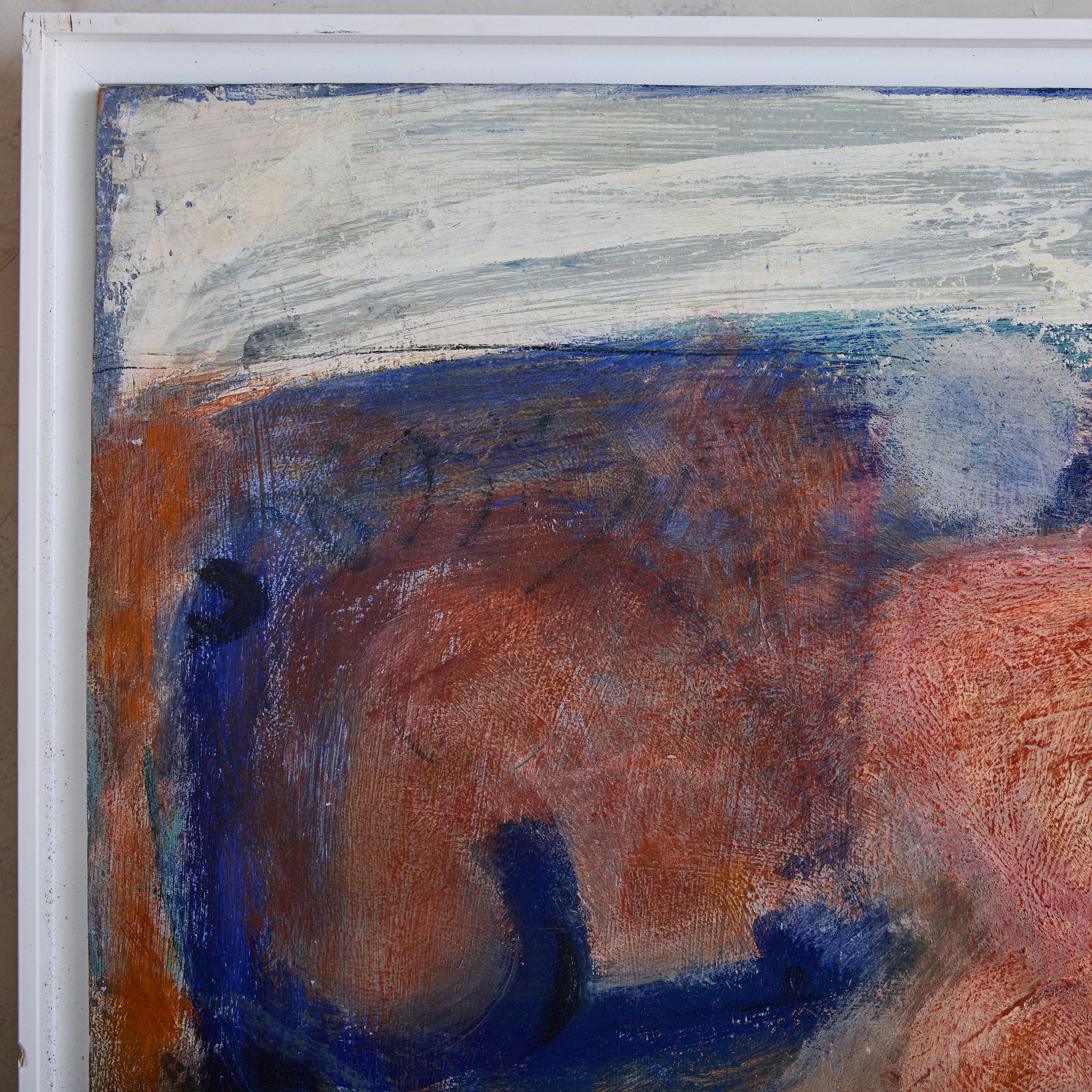 Abstrakte weibliche Form, Acrylgemälde mit weißem Rahmen, 1960er Jahre im Zustand „Gut“ im Angebot in Chicago, IL