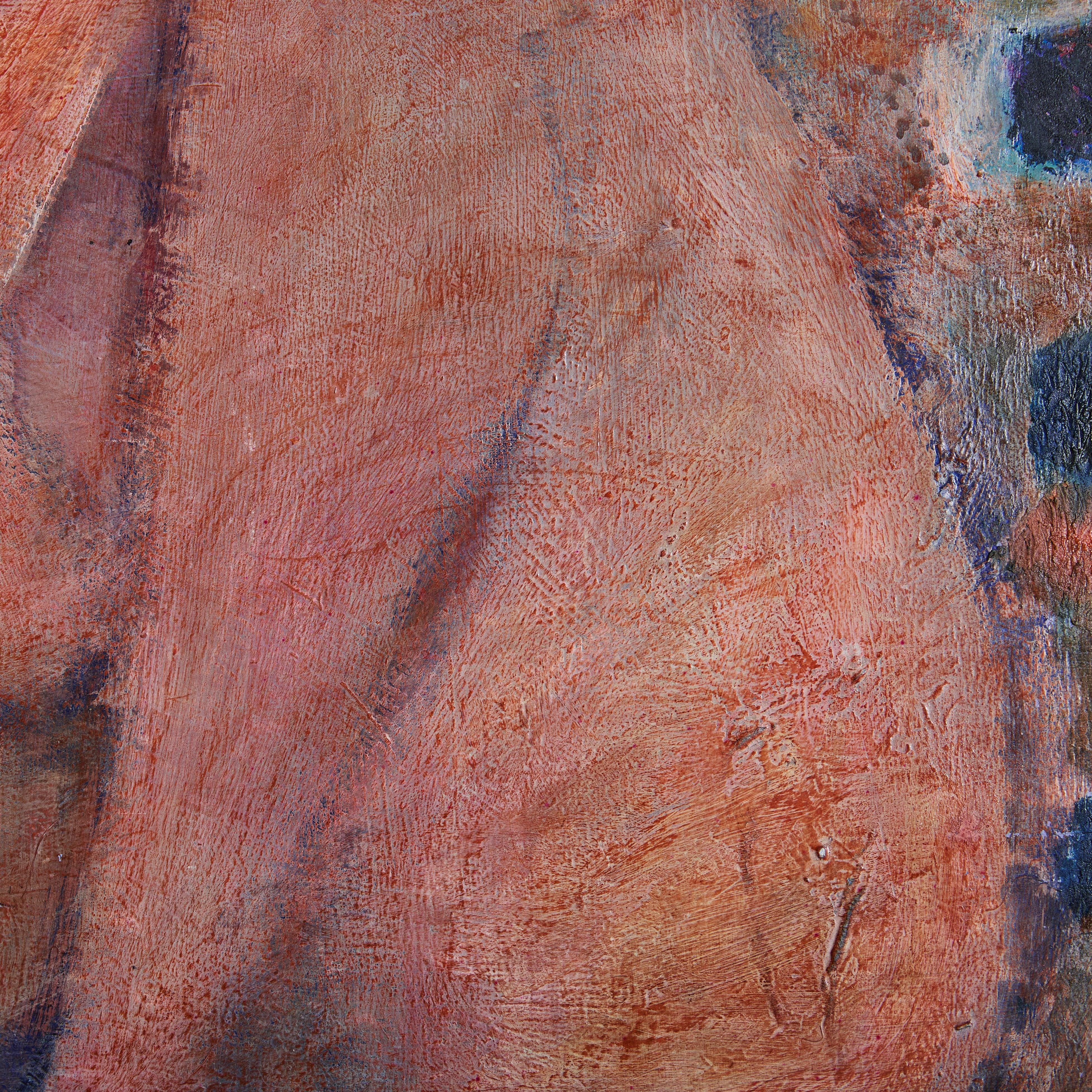 Abstrakte weibliche Form, Acrylgemälde mit weißem Rahmen, 1960er Jahre im Angebot 1