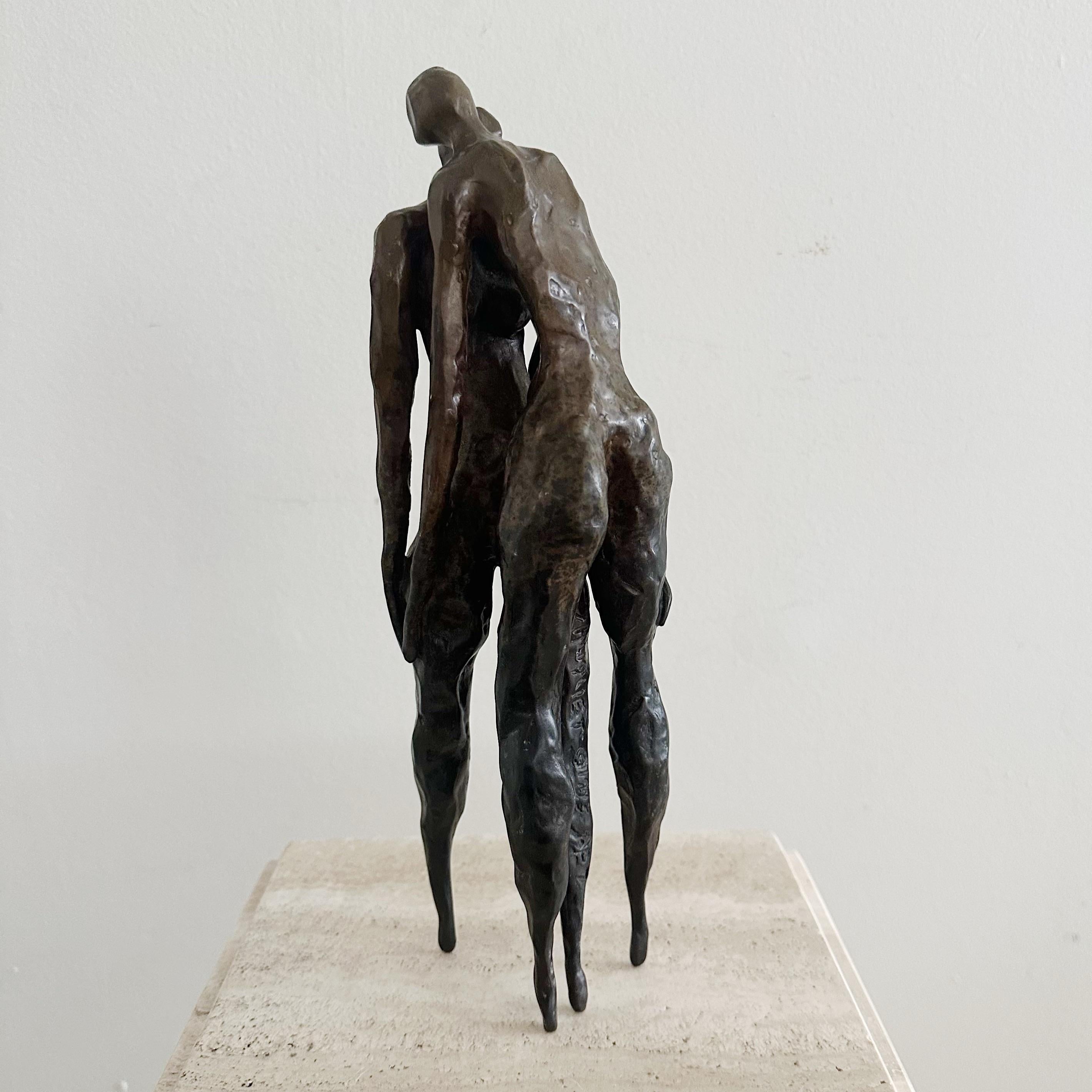 Escultura figurativa abstracta de bronce, 1993 finales del siglo XX en venta