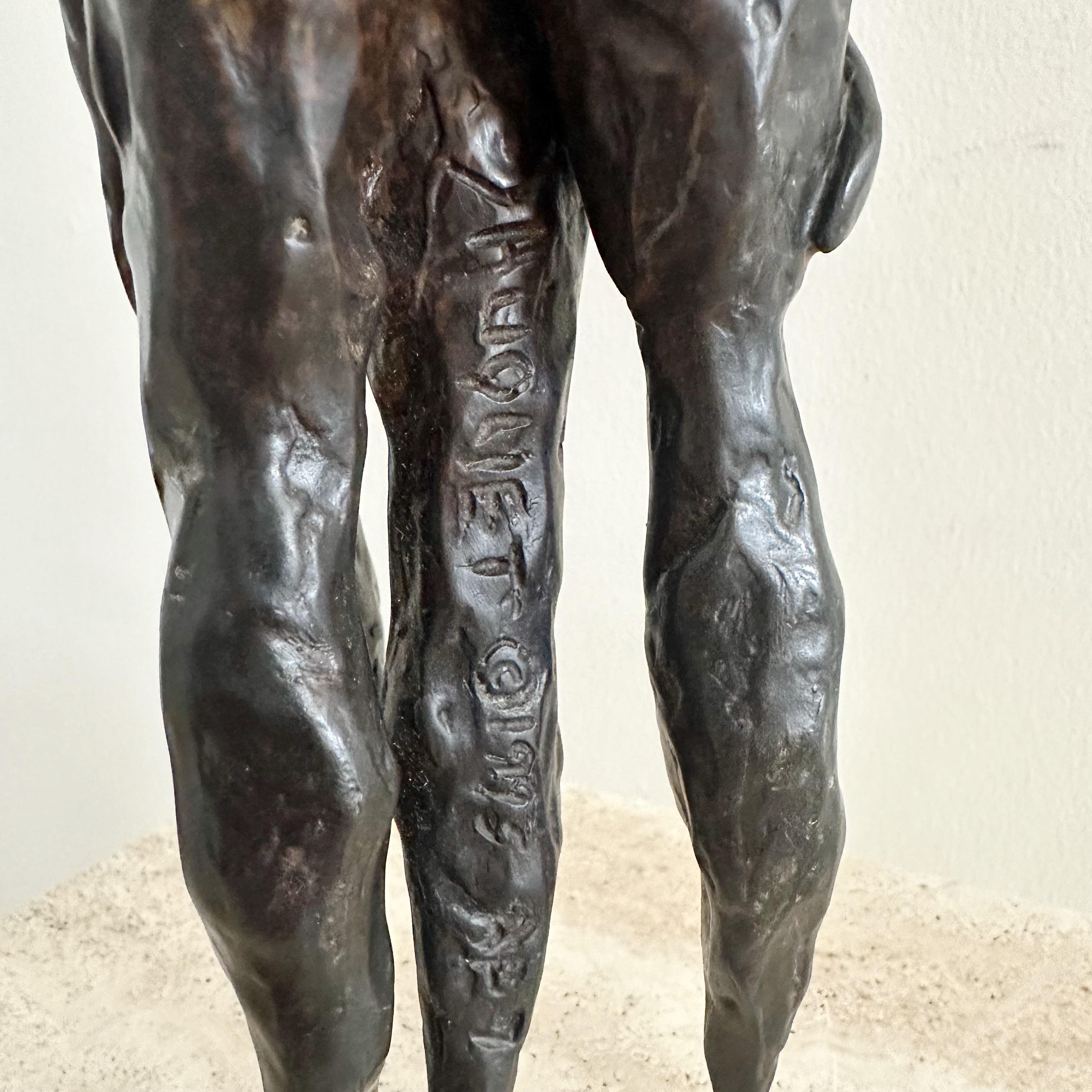 Escultura figurativa abstracta de bronce, 1993 en venta 1