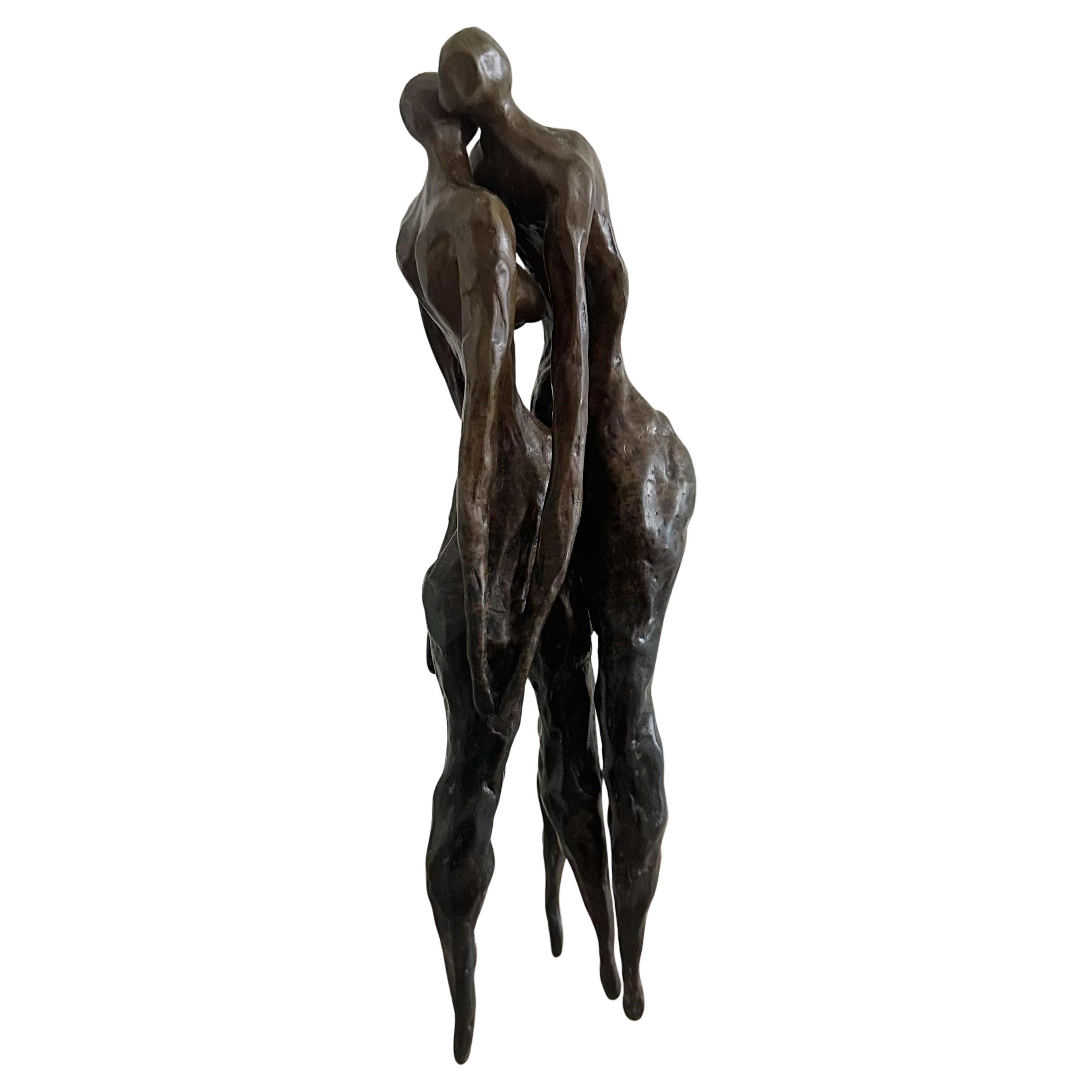 Escultura figurativa abstracta de bronce, 1993