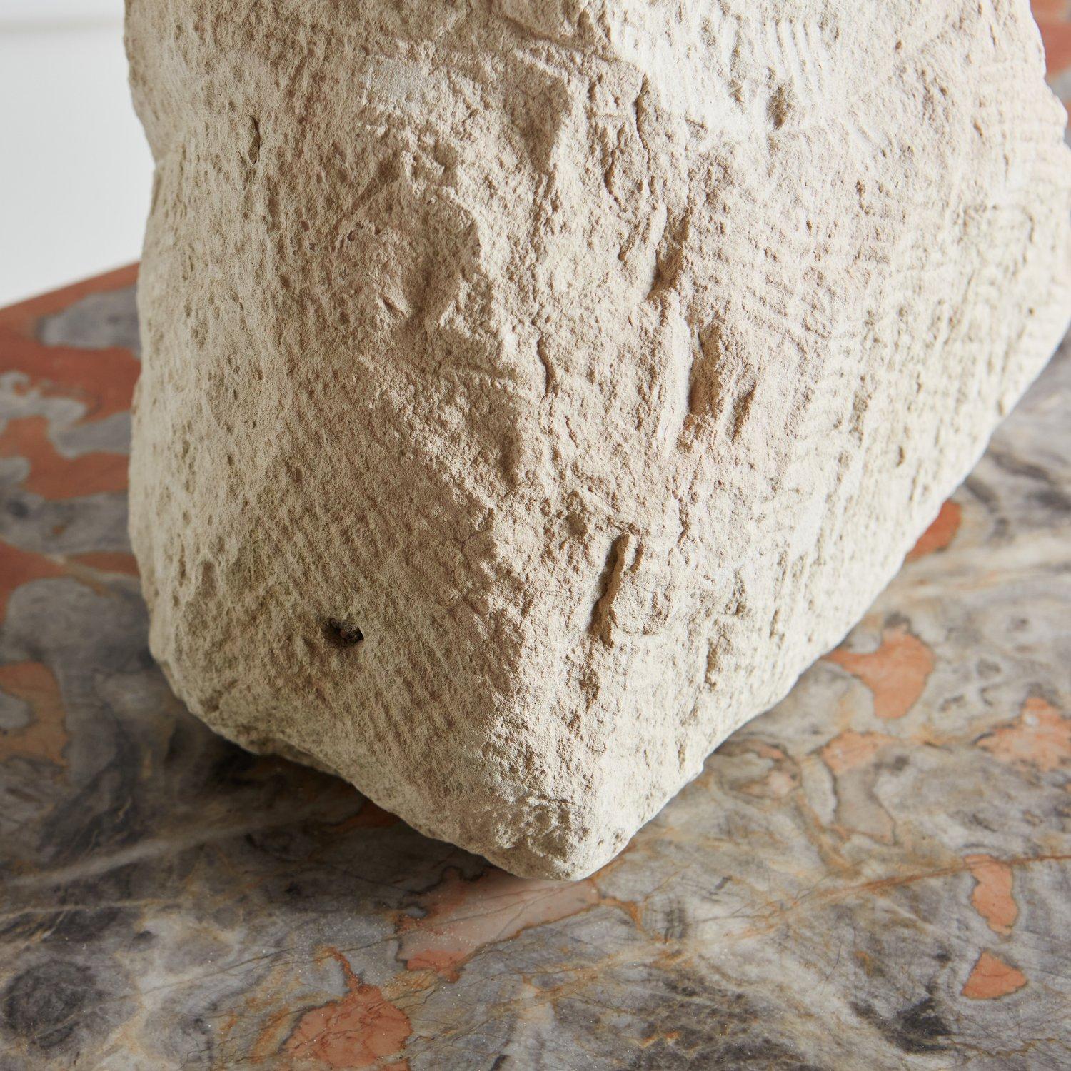 Abstract Figural Limestone Sculpture, France 1980s 2