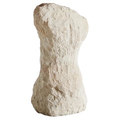 Abstract Figural Limestone Sculpture, France 1980s
