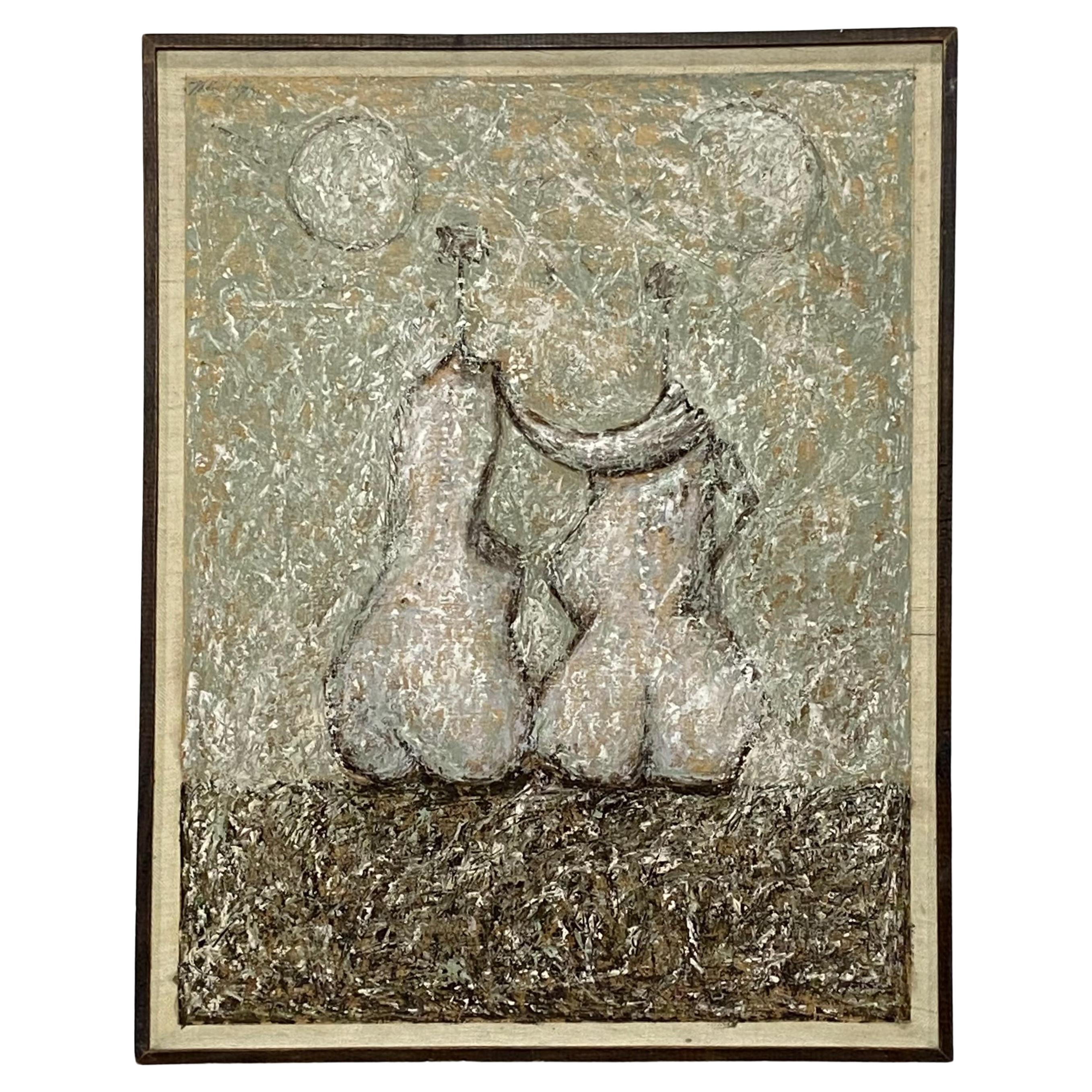 Abstract Figural Nudes Painting by California / Mexico Artist Vladimir Cora For Sale