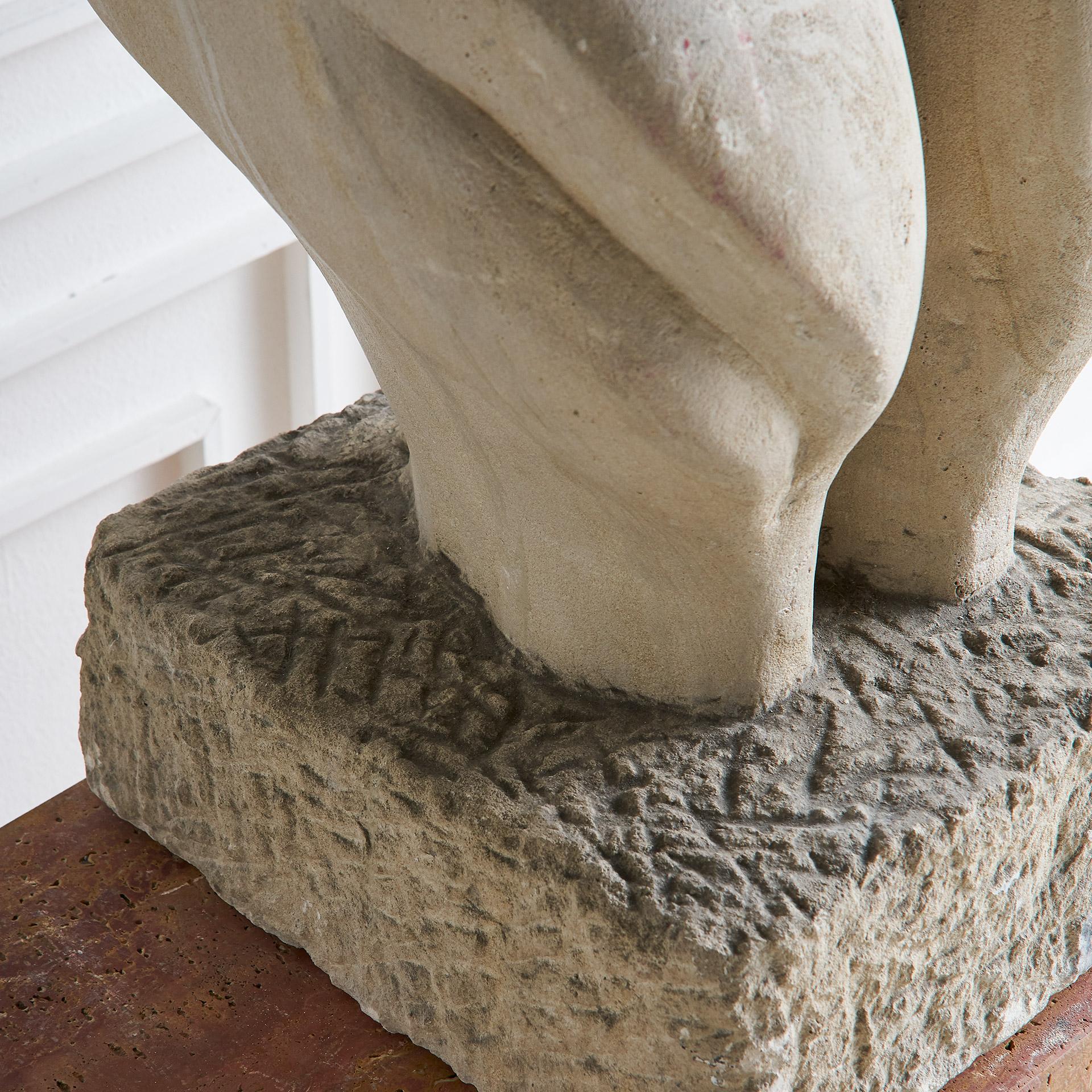Abstract Figural Stone Sculpture In Good Condition In Chicago, IL