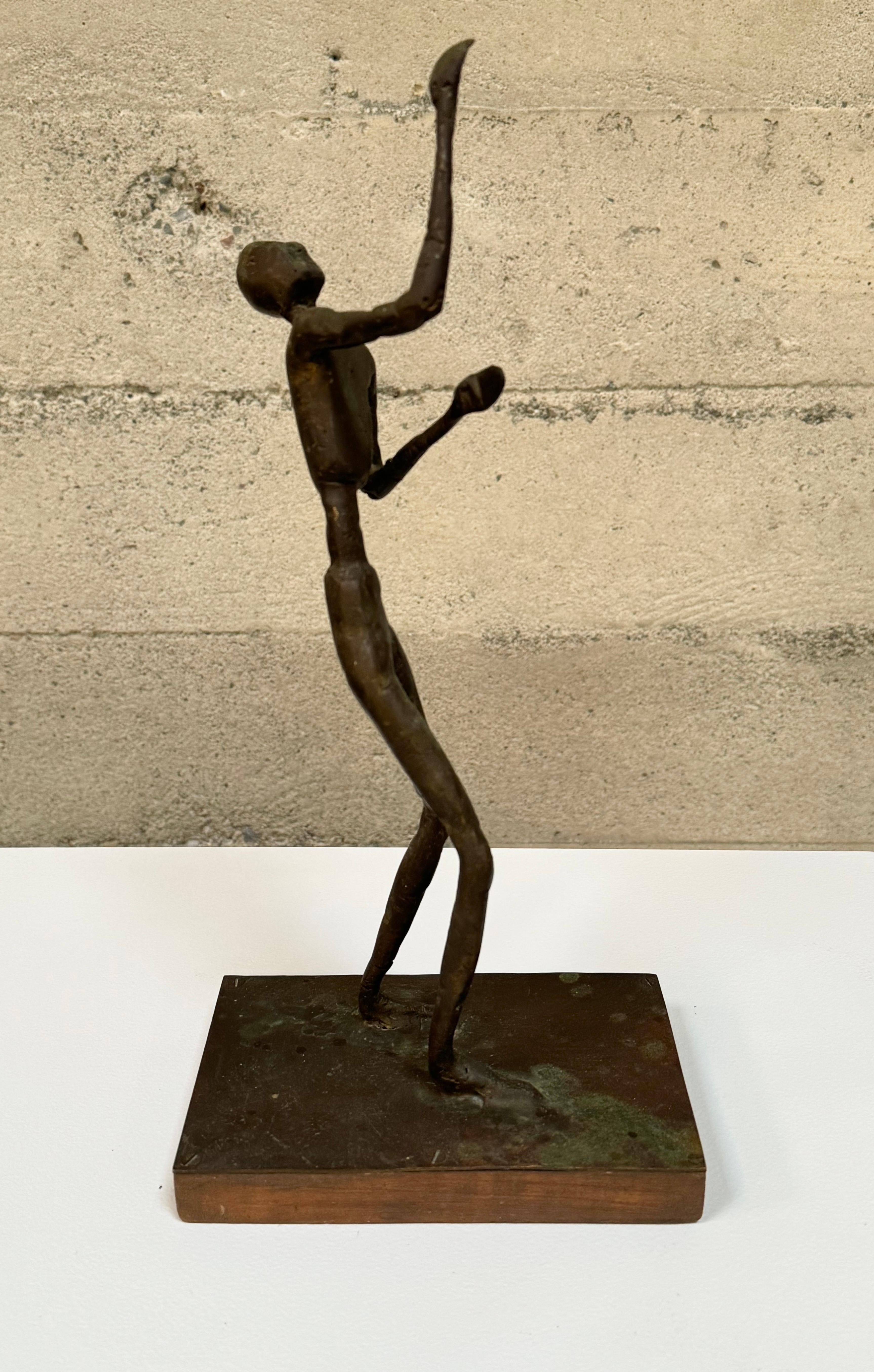 Hand-Crafted Abstract Figurative Bronze by Bay Artist John Larkin For Sale