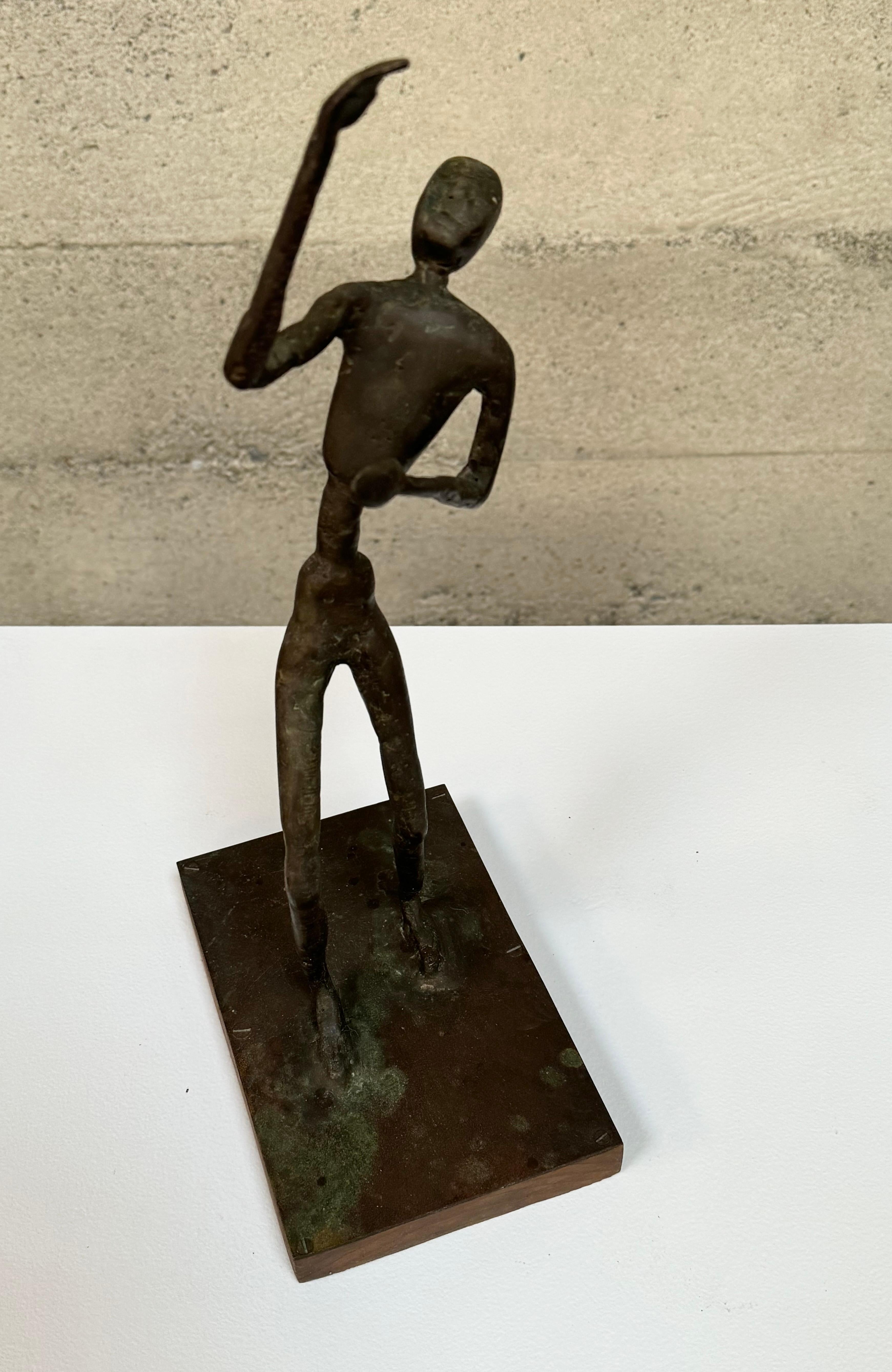 Abstract Figurative Bronze by Bay Artist John Larkin In Good Condition For Sale In Oakland, CA
