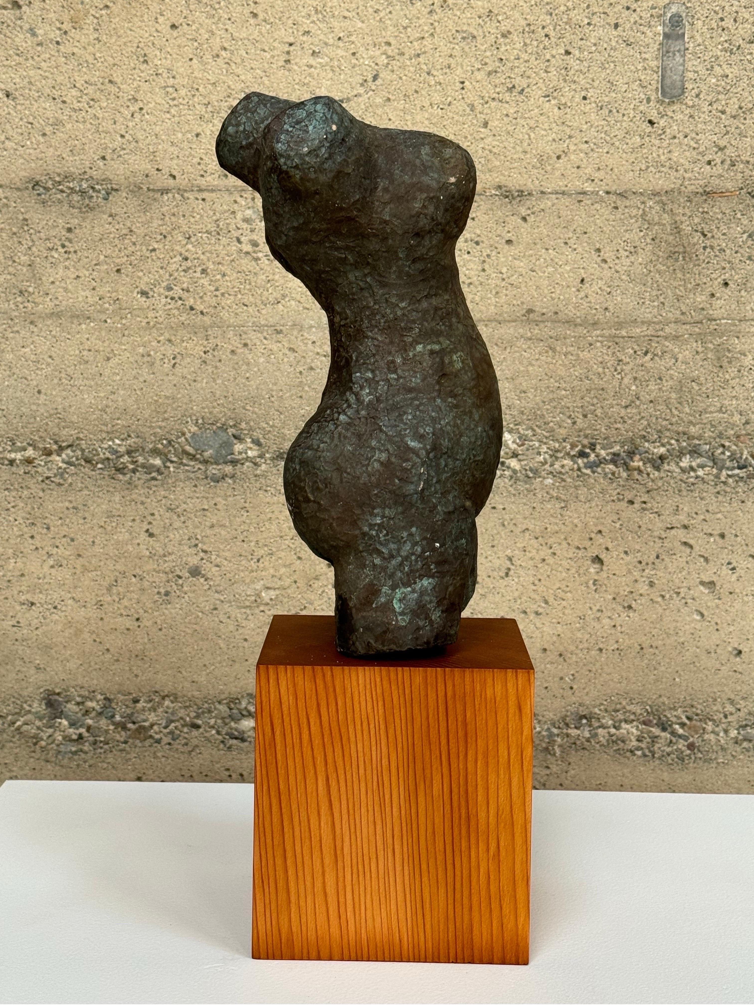 Mid-Century Modern Abstract Figurative Bronze Sculpture Circa 1970s
