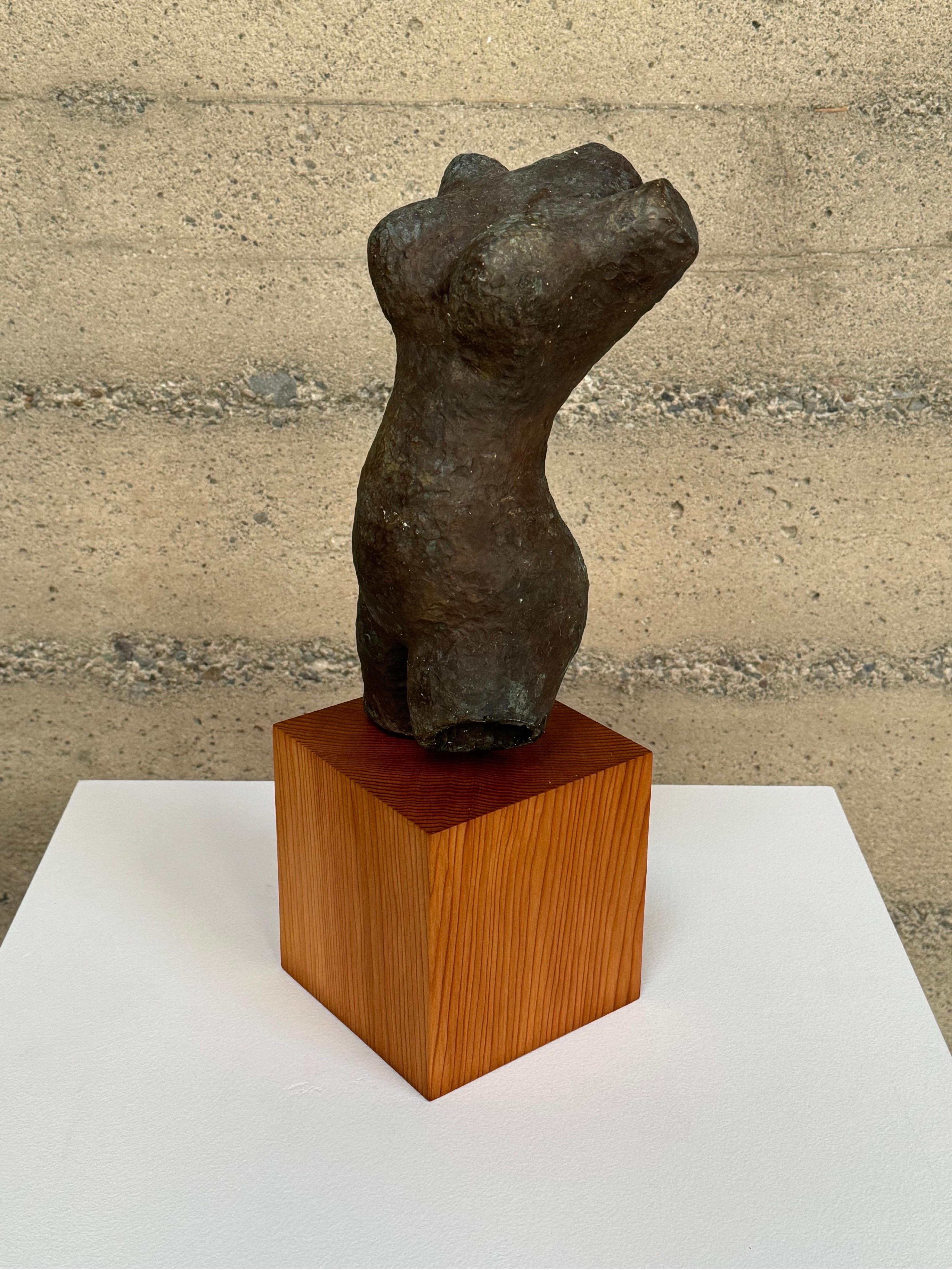 Hand-Crafted Abstract Figurative Bronze Sculpture Circa 1970s For Sale