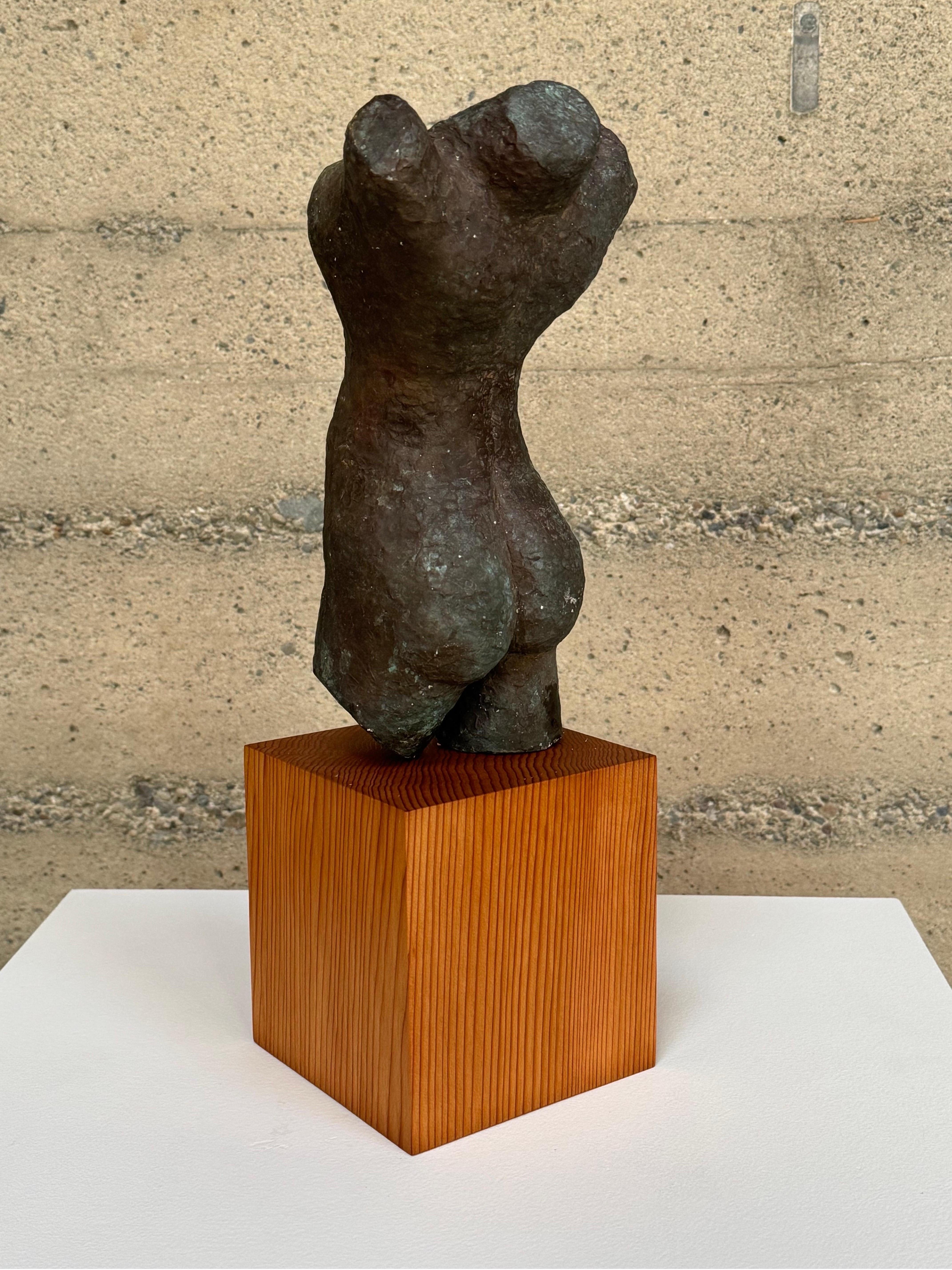 Abstract Figurative Bronze Sculpture Circa 1970s In Good Condition For Sale In Oakland, CA