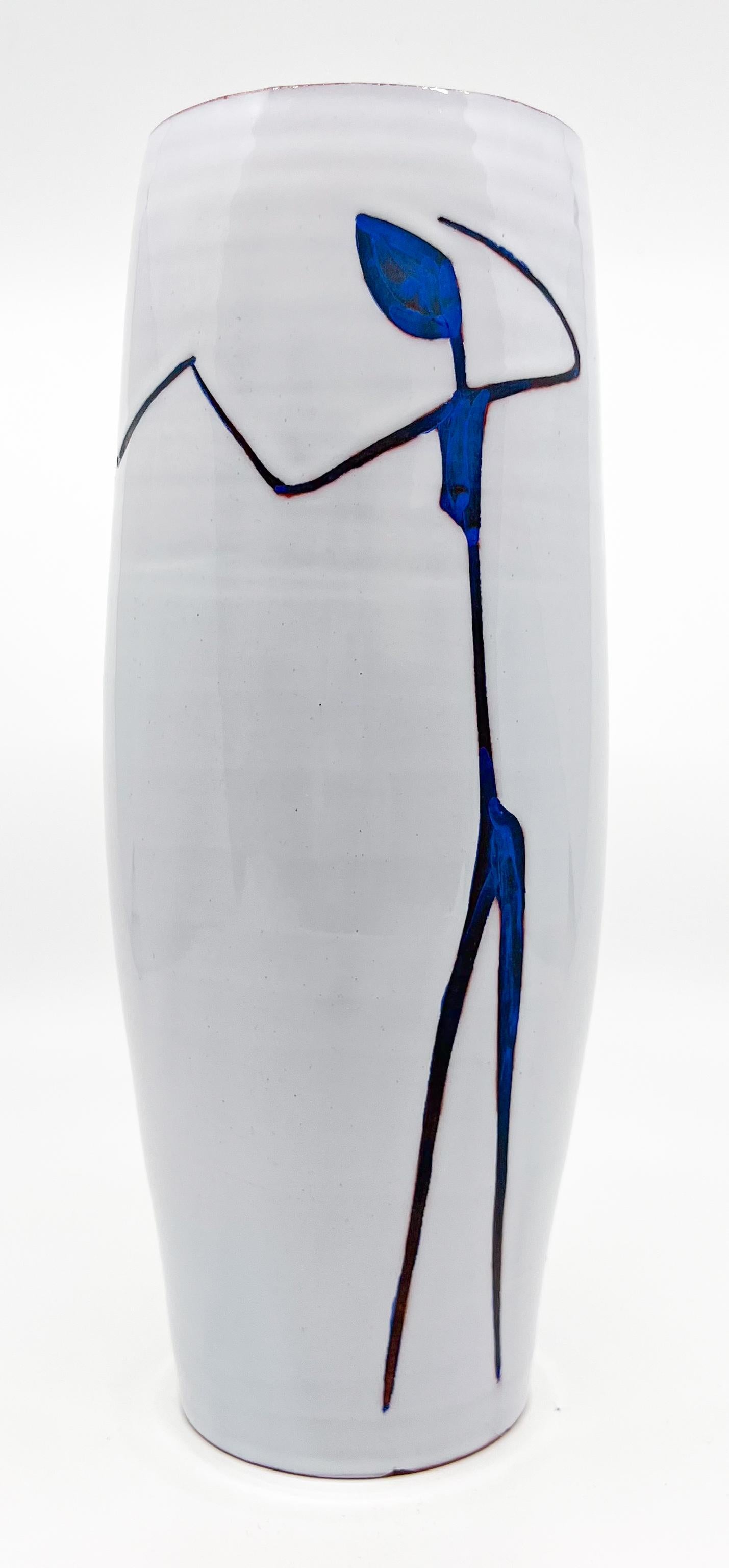 Hand-Crafted Abstract Figurative Ceramic Pottery Vase by Hans Wagner Design For Sale