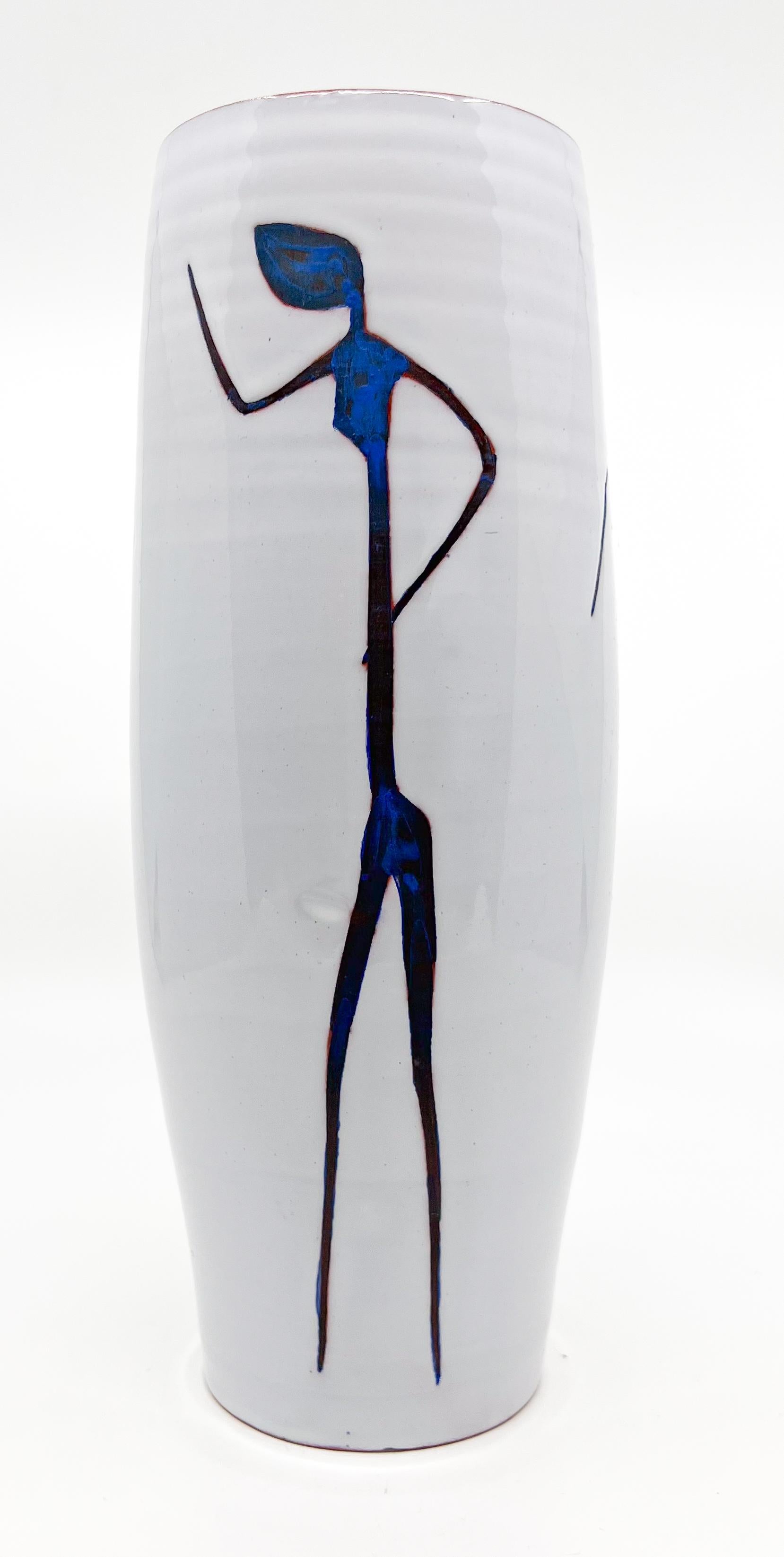 Abstract Figurative Ceramic Pottery Vase by Hans Wagner Design In Good Condition For Sale In Antwerp, BE