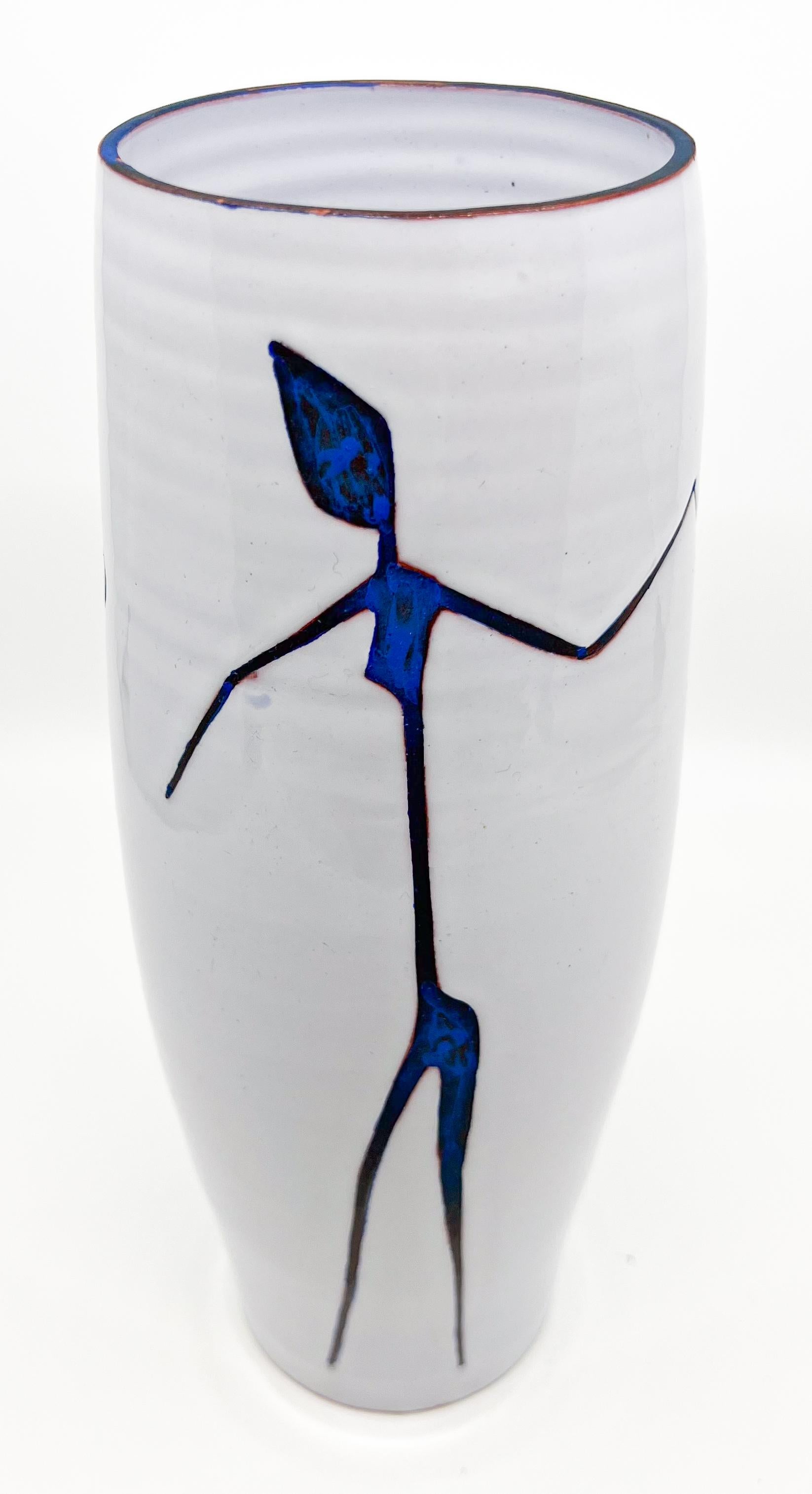 Abstrakte figurative Keramikvase aus Keramik von Hans Wagner Design im Angebot 1