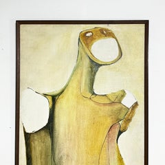 Abstract Figurative Painting Signed Zeitner, Dated 1963