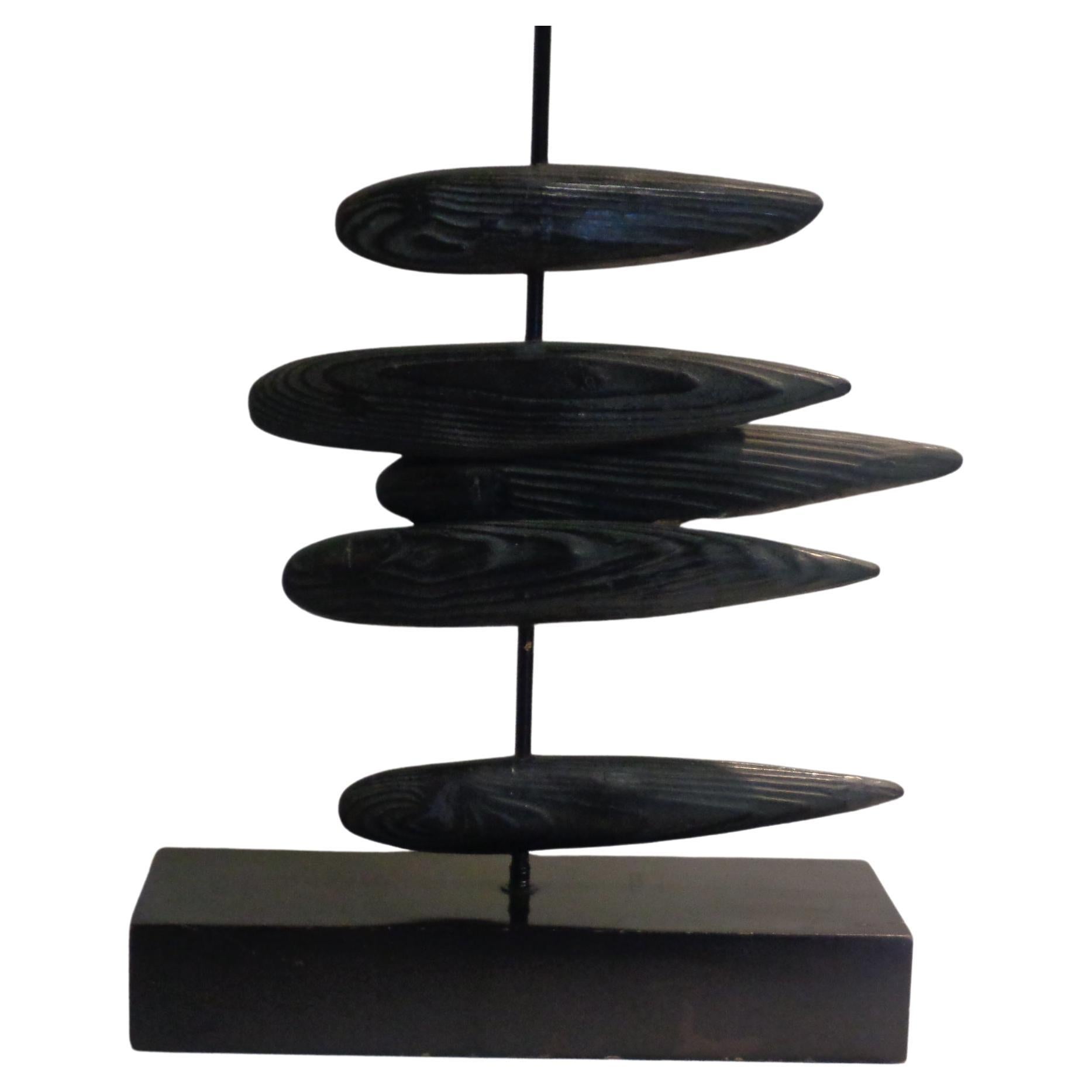 Mid-Century Modern Abstract Fish Sculpture Lamp, Circa 1950