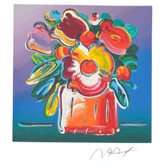 "Abstract Flowers I" Serigraph on Wove Paper by Peter Max