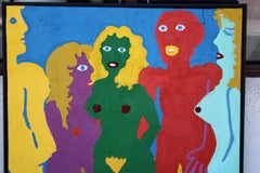 Abstract Folk Art Painting by Michael Davis
