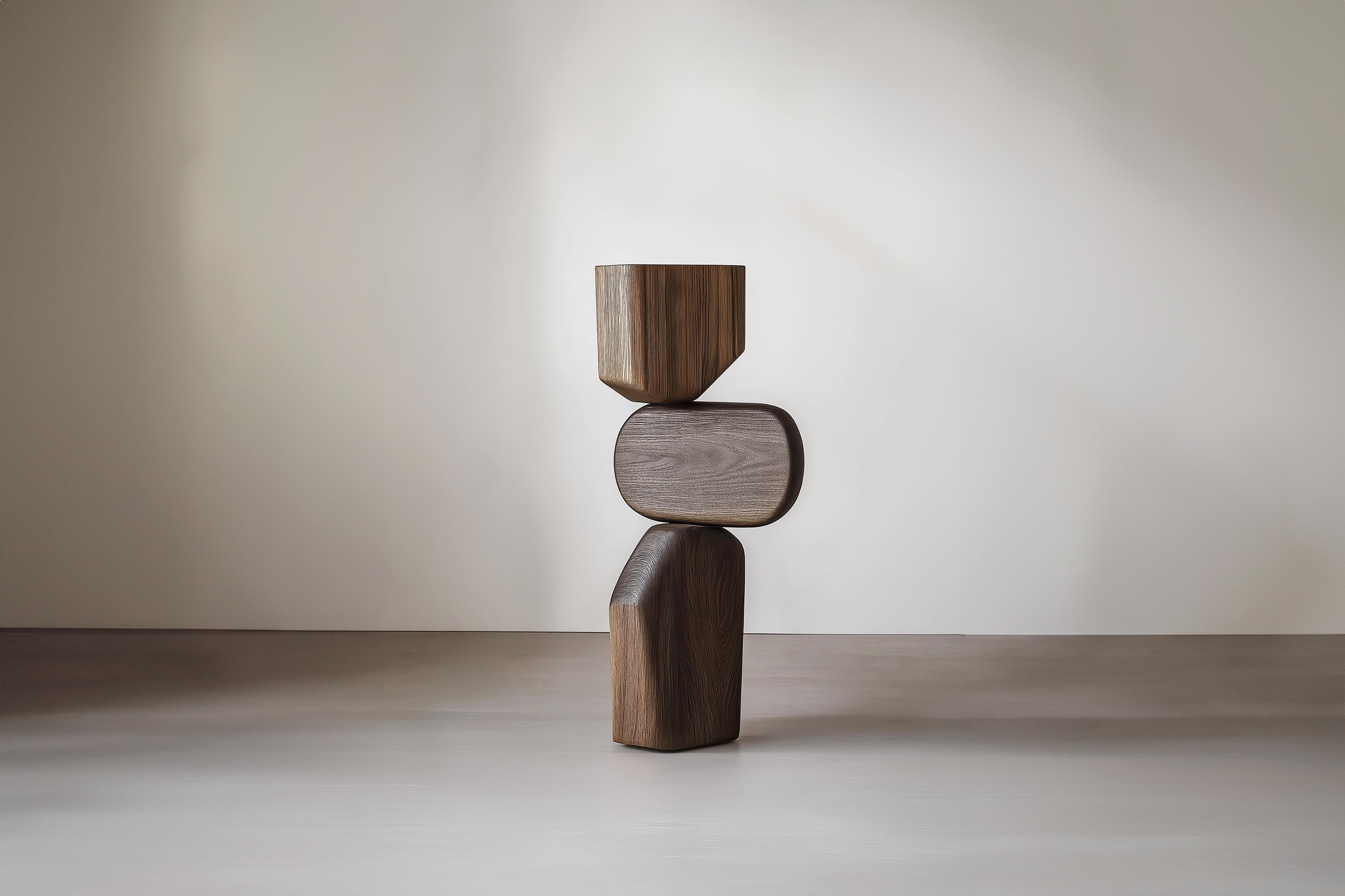 Sculpture de forme abstraite Lull No35 - Pièce d'art décoratif de NONO pour intérieurs modernes

---
L'équilibre et la tension sont au cœur de ces sculptures. Le jeu entre les formes lisses et arrondies et les bases solides et angulaires crée un