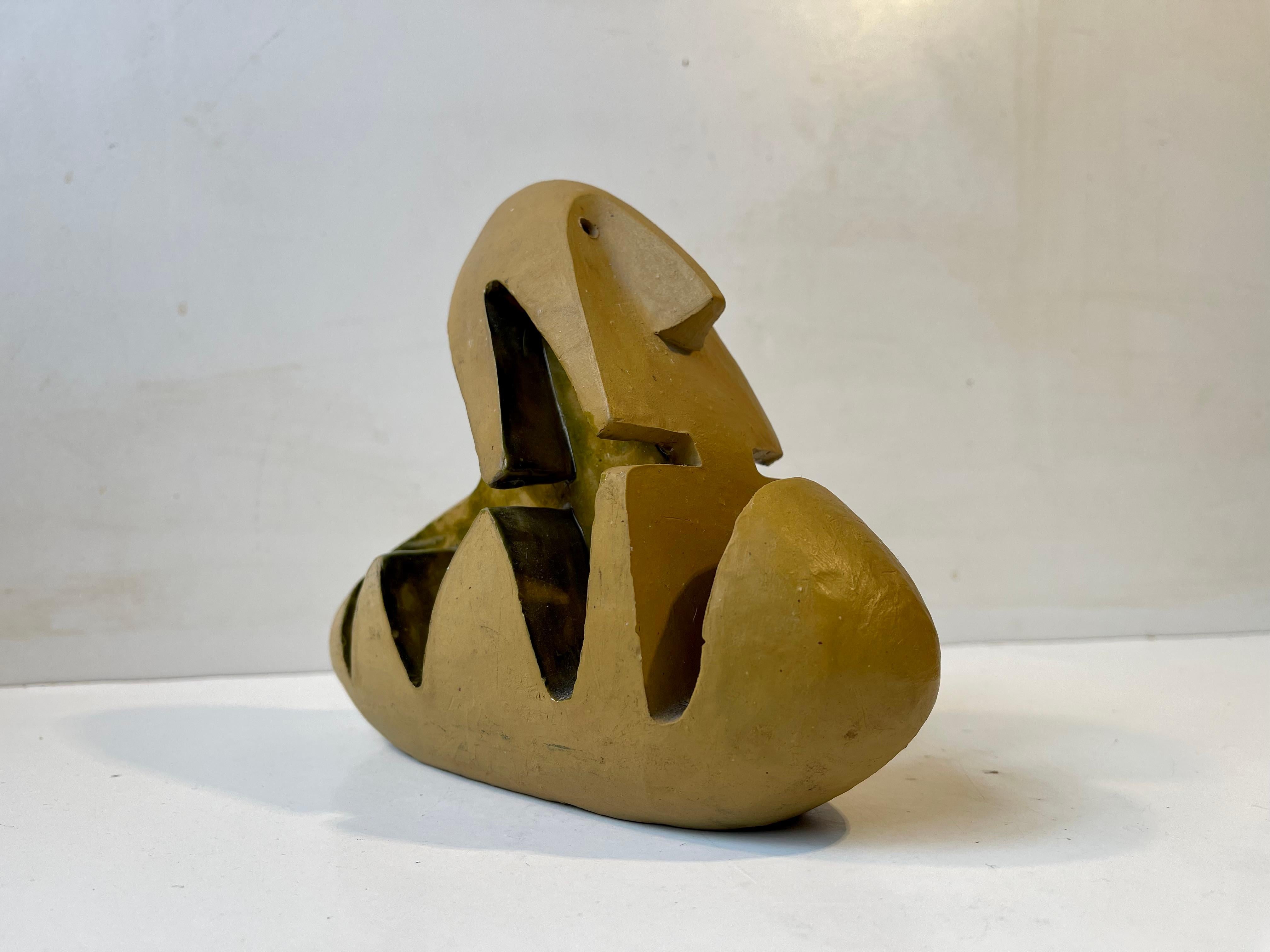 Abstrakte Form – Surrealistische Entität aus glasierter Keramik, 1960er Jahre (Mitte des 20. Jahrhunderts) im Angebot