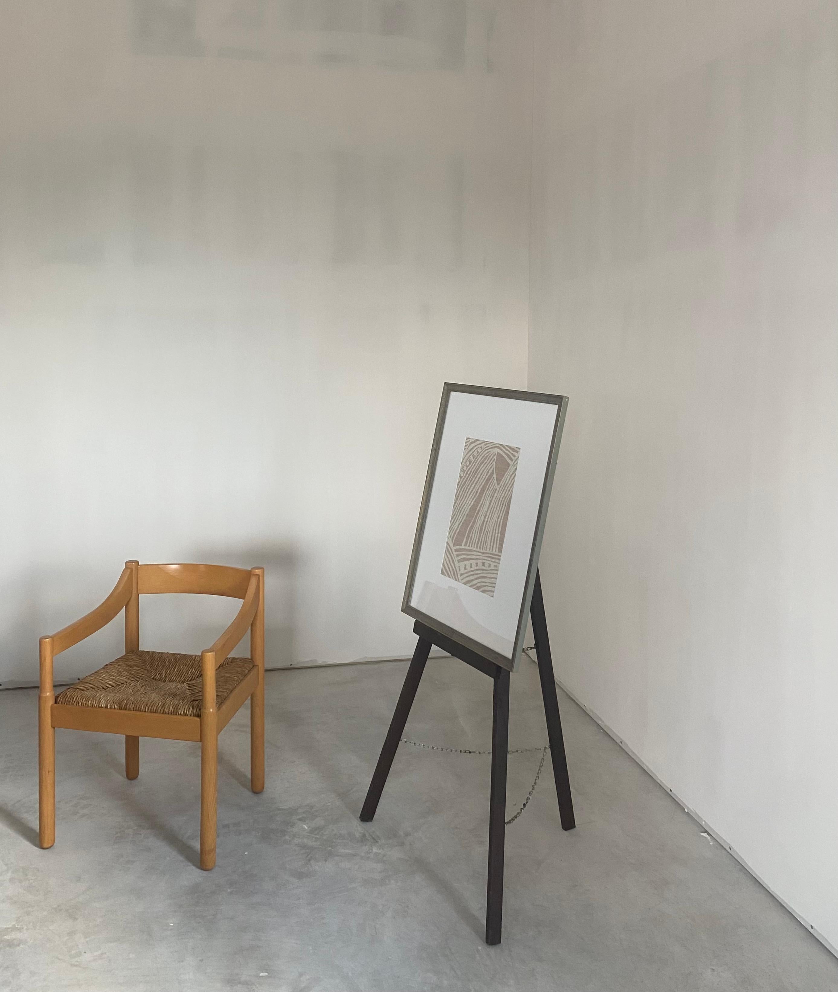 Abstrakte gerahmte Textilien in Blush und Elfenbein (amerikanisch) im Angebot