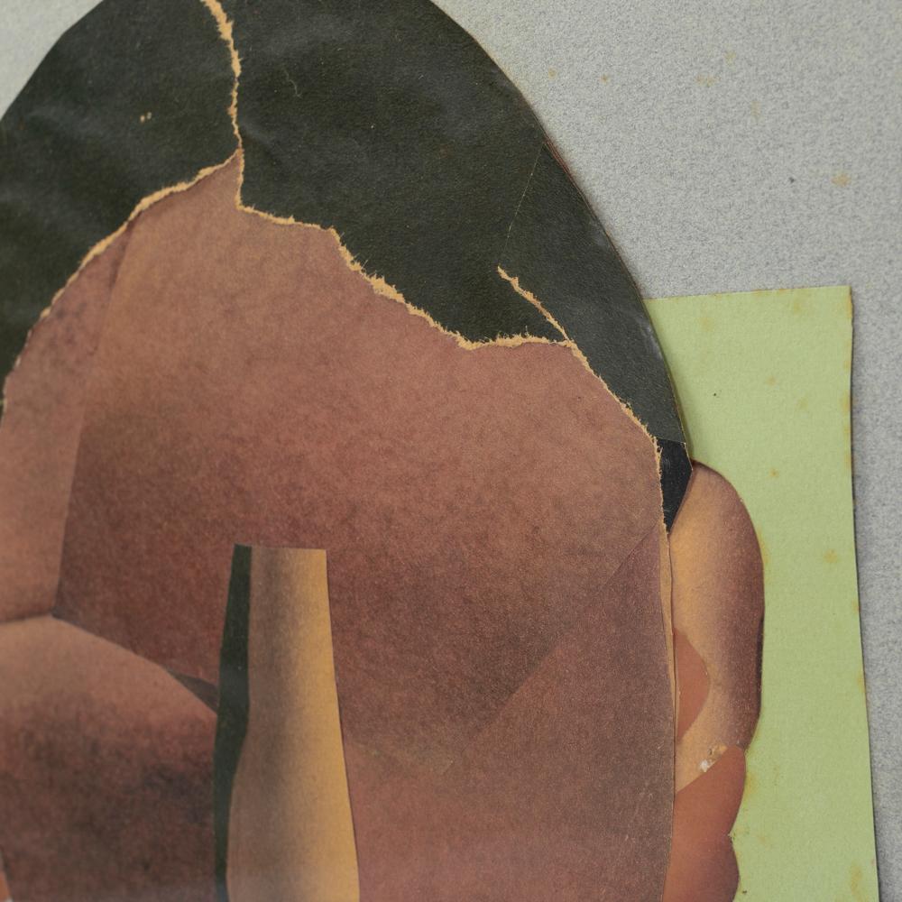 Abstrakte französische kubistische Collage von Ida Colucci aus der Mitte des Jahrhunderts, handsigniert  (Moderne der Mitte des Jahrhunderts) im Angebot
