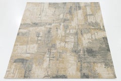 Abstract Fusion Modern Power-Loomed Rug Versatile Neutrals  8x10