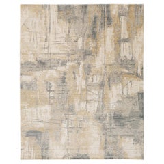 Fusión Abstracta Alfombra Moderna Power-Loomed Neutrales Versátiles 8x10