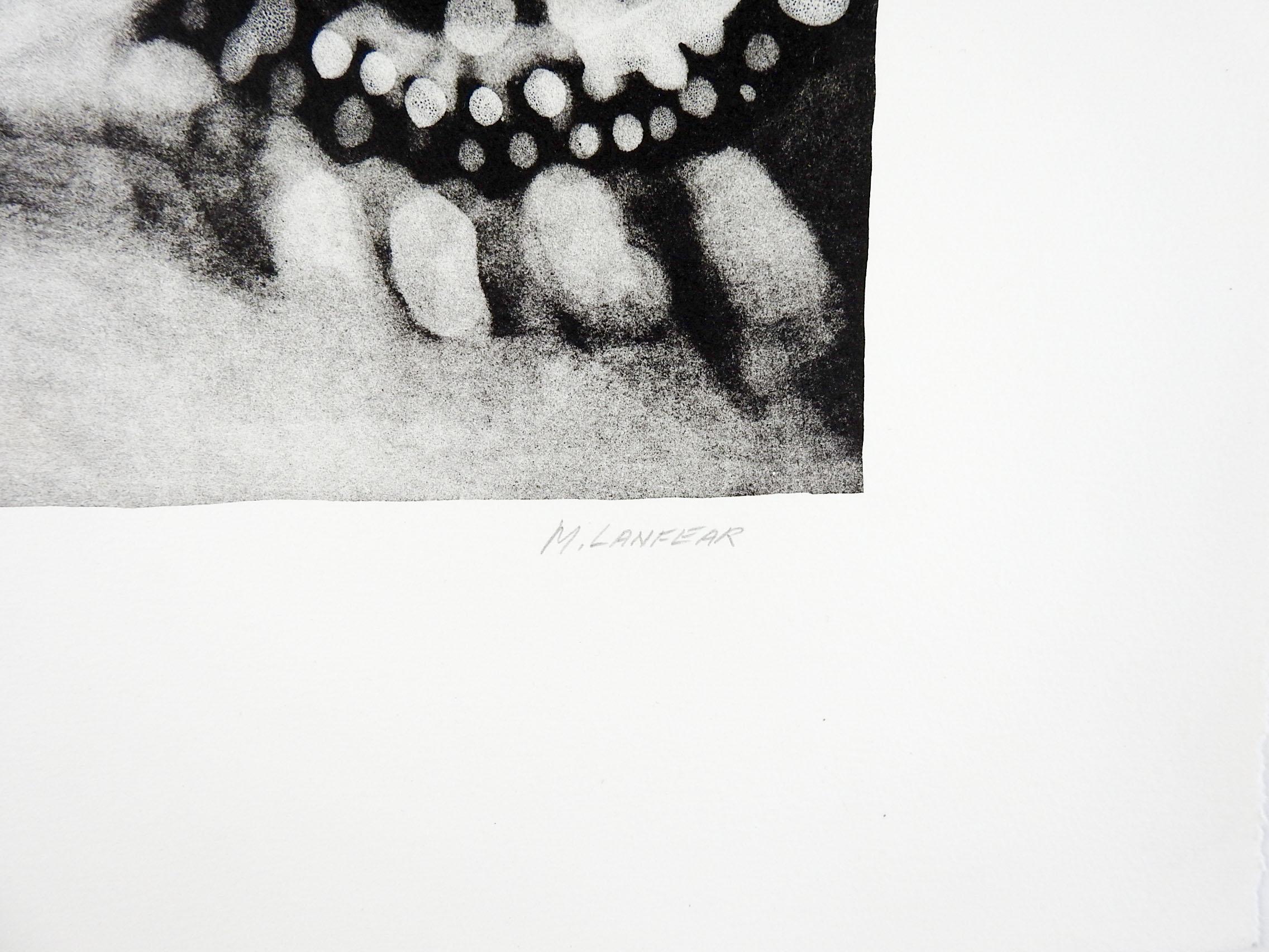 American Abstract Gears Lithograph by Marilyn Lanfear For Sale