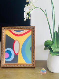 Abstrakt Geometrisch Acryl auf Karton Gemälde