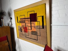 Abstract , Geometric Art Deco wool rug / wall hanging by Irene Rice Pereira