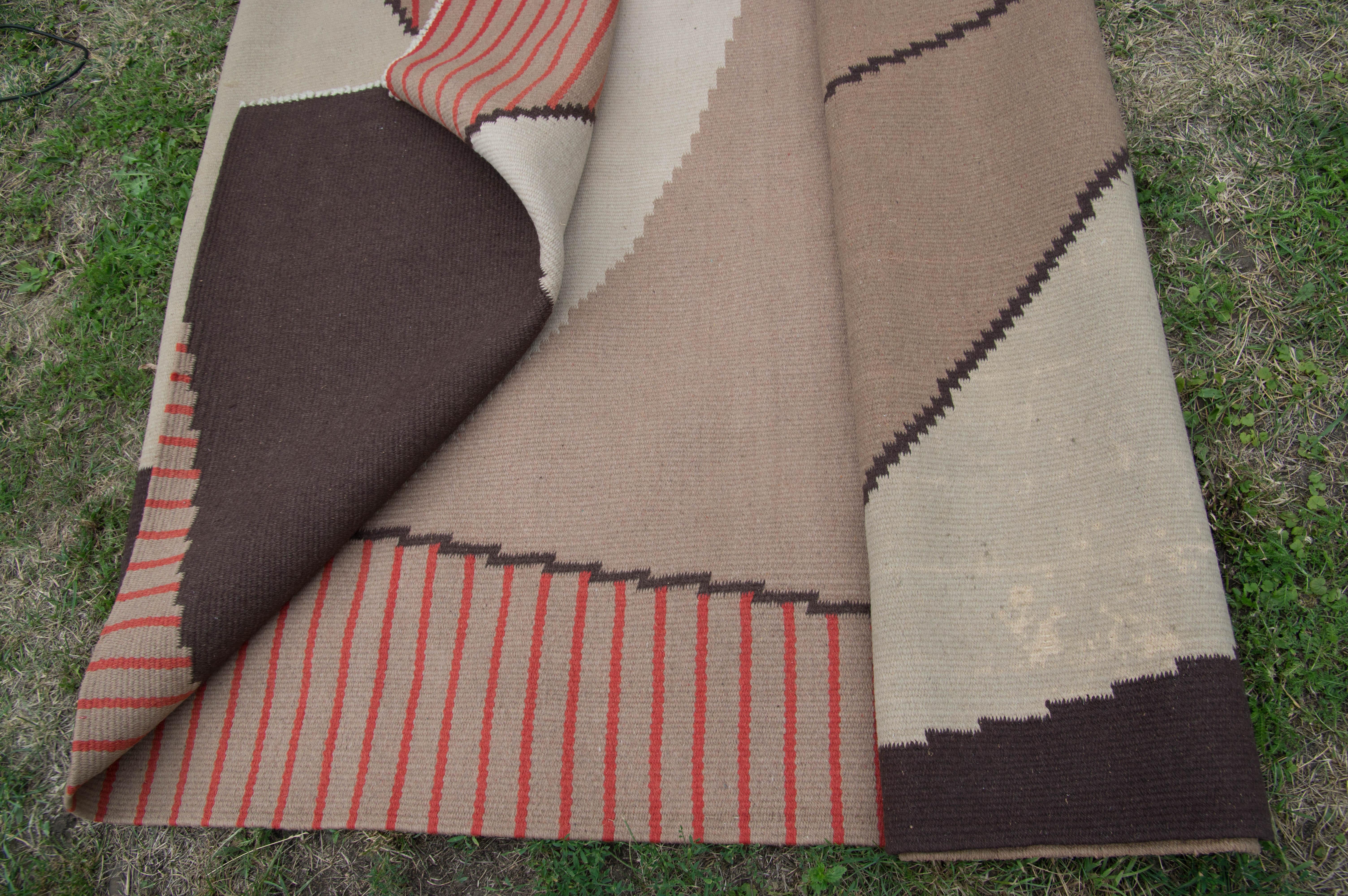 Abstract Geometric Carpet, Czechoslovakia, 1940s For Sale 4