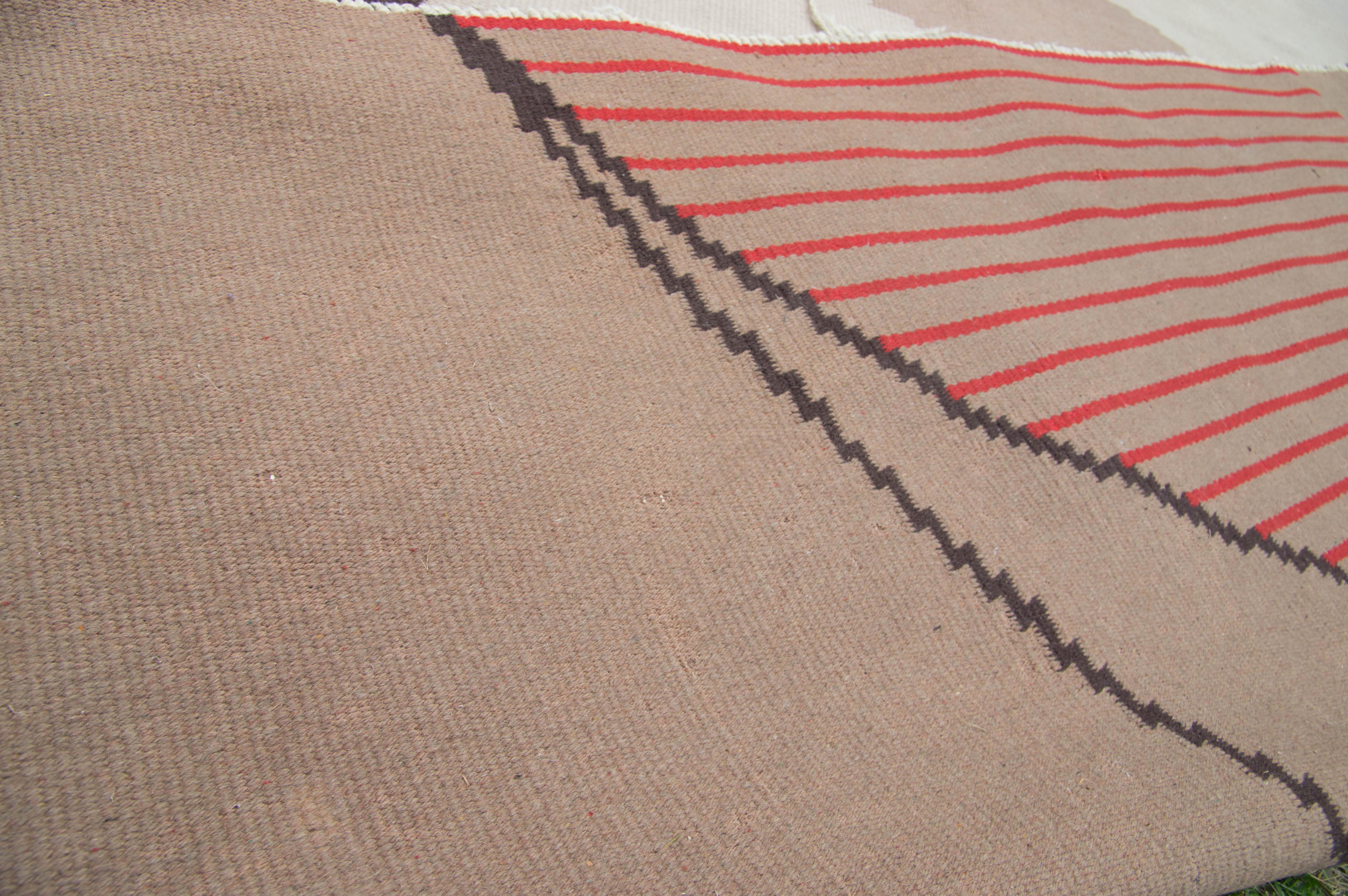 Abstract Geometric Carpet, Czechoslovakia, 1940s For Sale 2