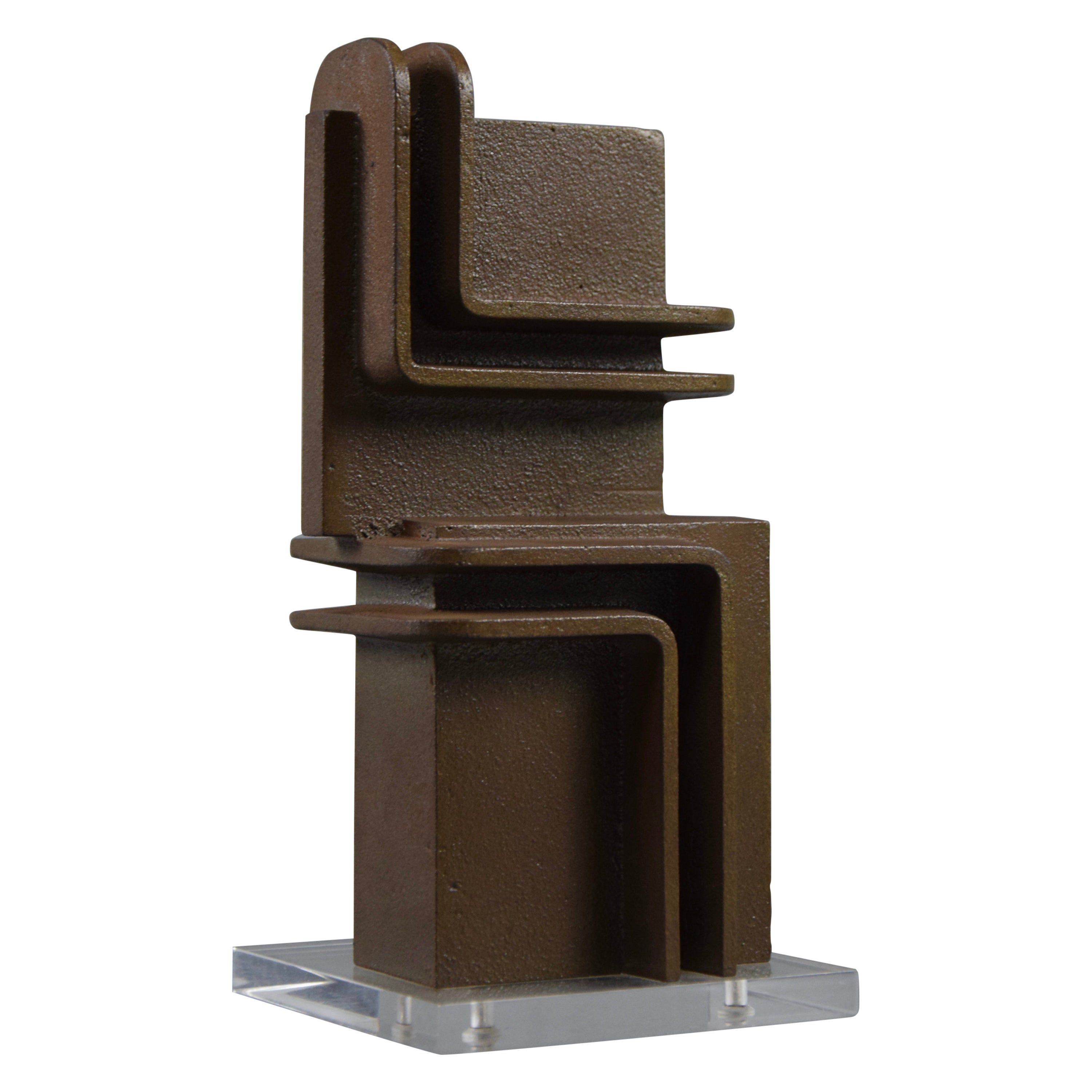 Abstract Geometric Iron Sculpture, 1971
