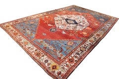 Abstract & Geometric Large Tribal Bakshaish Rug, 1890