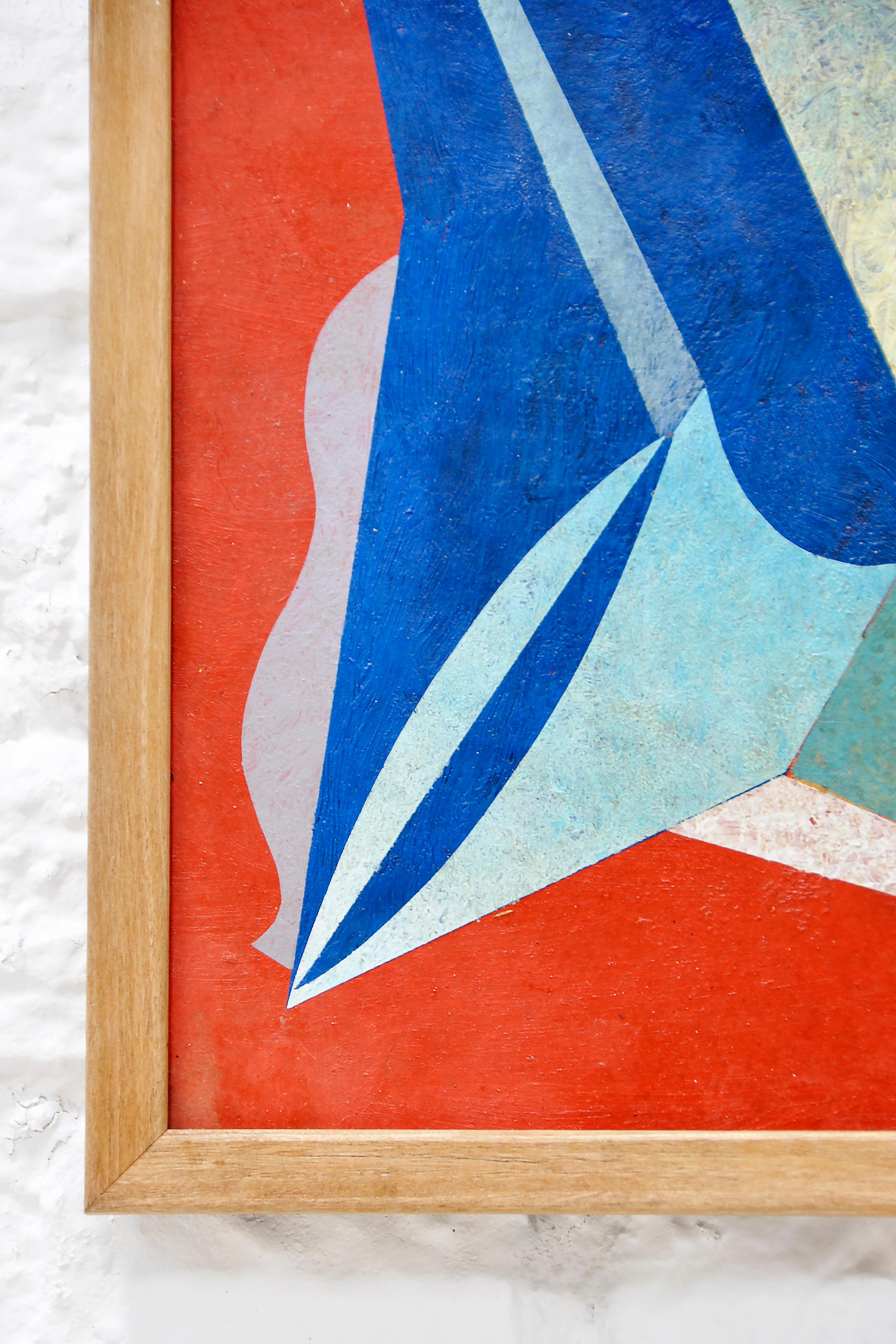 Pintura Geométrica Abstracta, Artista Desconocido, Años 50 Francés en venta