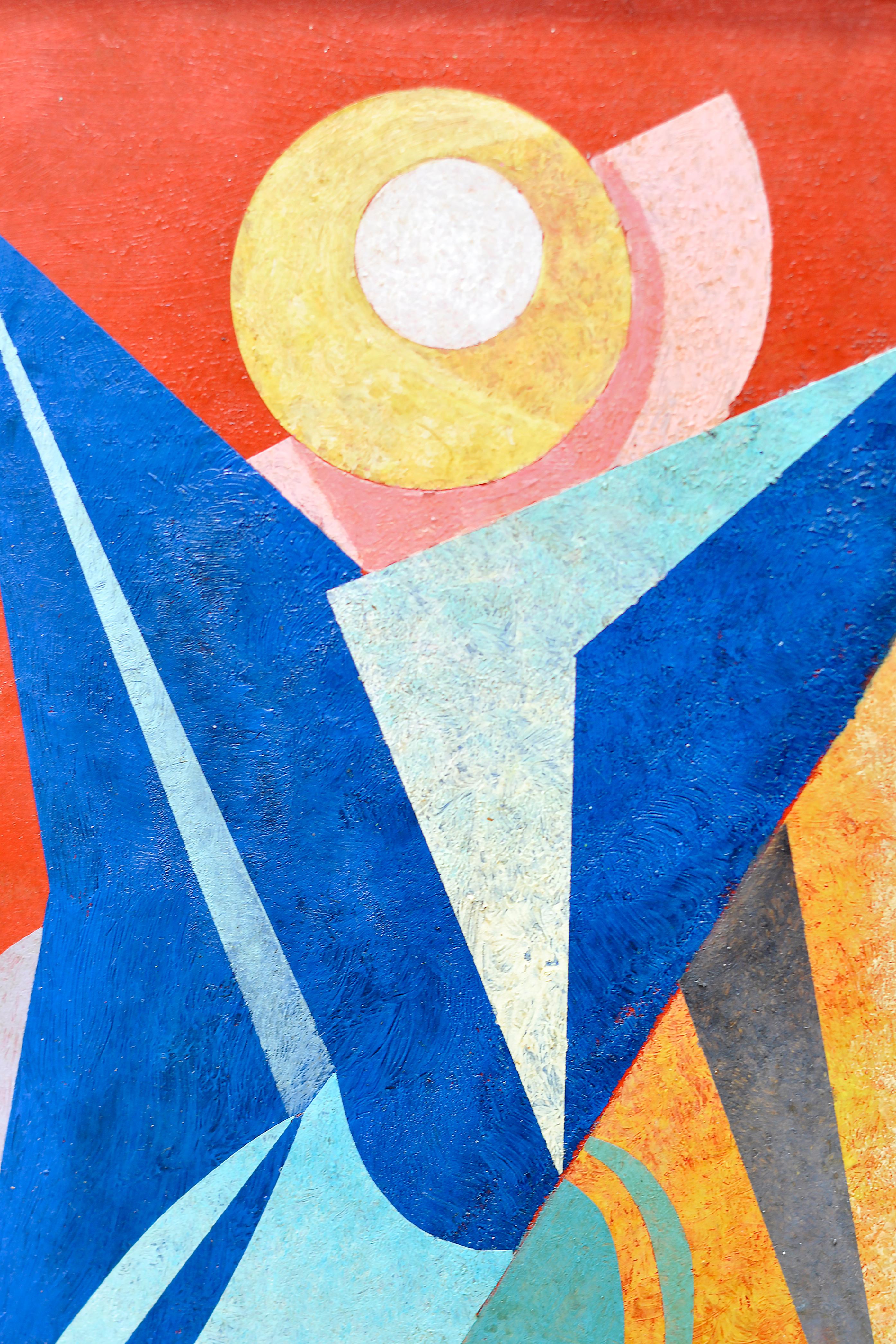 Pintura Geométrica Abstracta, Artista Desconocido, Años 50 en venta 1