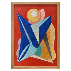 Abstract Geometric Painting, Unknown Artist, 1950s