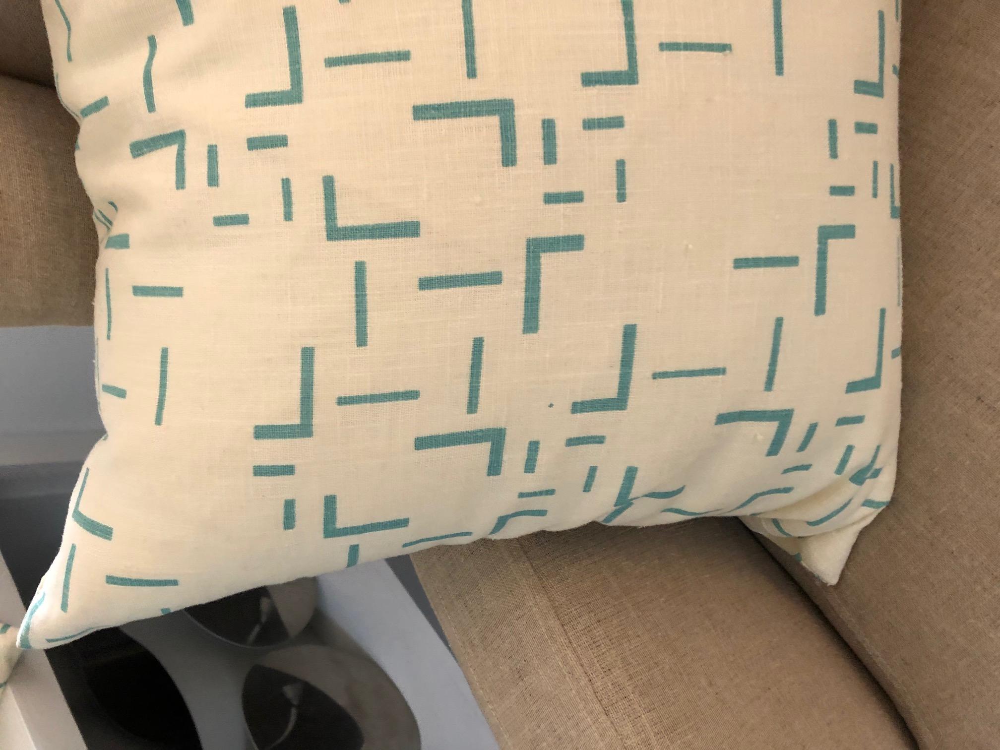 Mid-Century Modern Abstract Geometric Printed Pillow For Sale