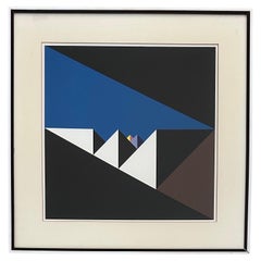 Abstract Geometric Serigraph "Temple of Light" by Walter Allner