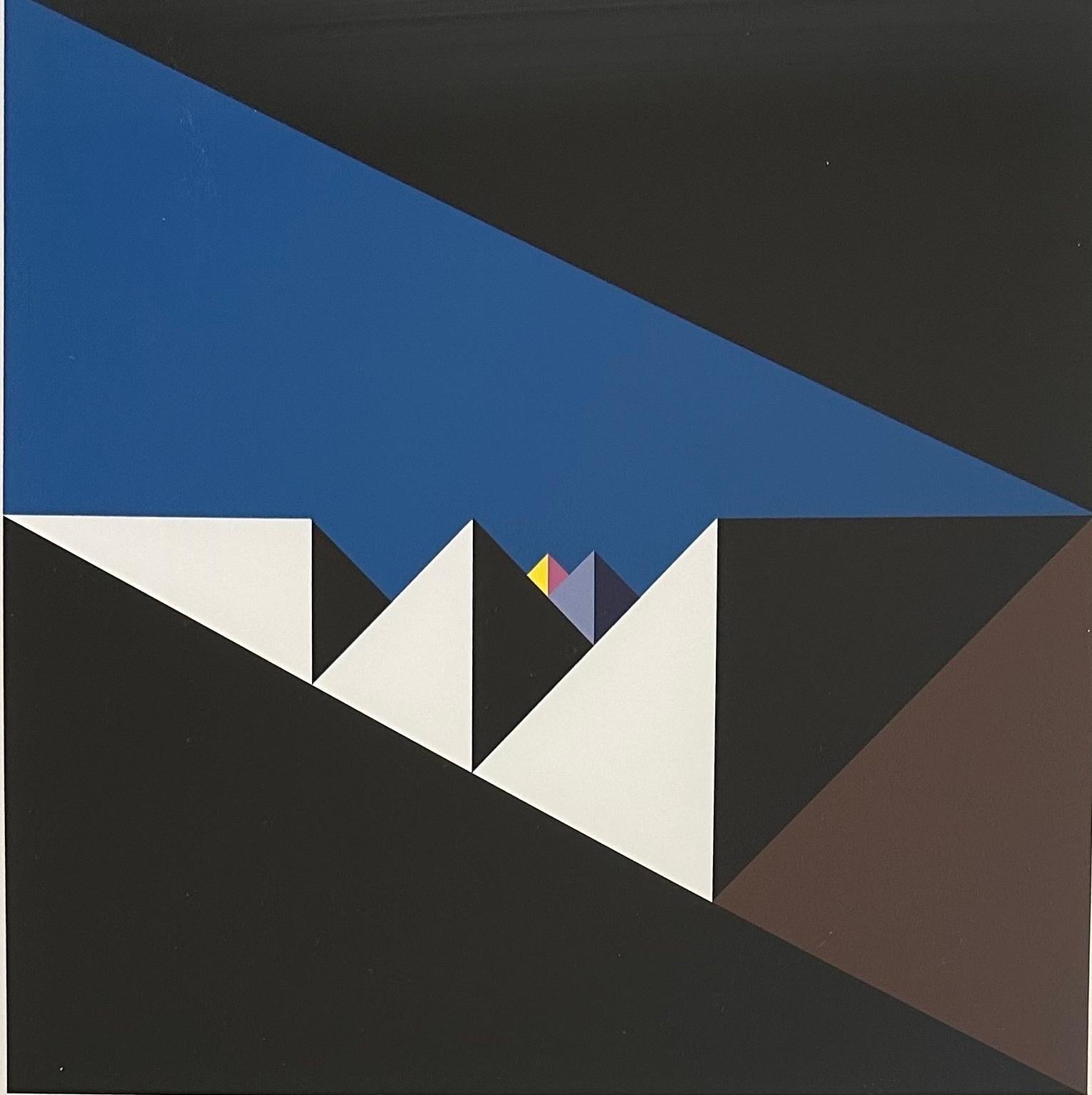 Abstrakte geometrische Serigraphie „Temple of Light“ von Walter Allner (Moderne der Mitte des Jahrhunderts) im Angebot