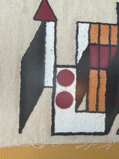 Abstract Geometric Textile Composition by Manuel Felguérez, 1977