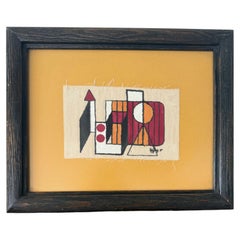 Abstract Geometric Textile Composition by Manuel Felguérez, 1977