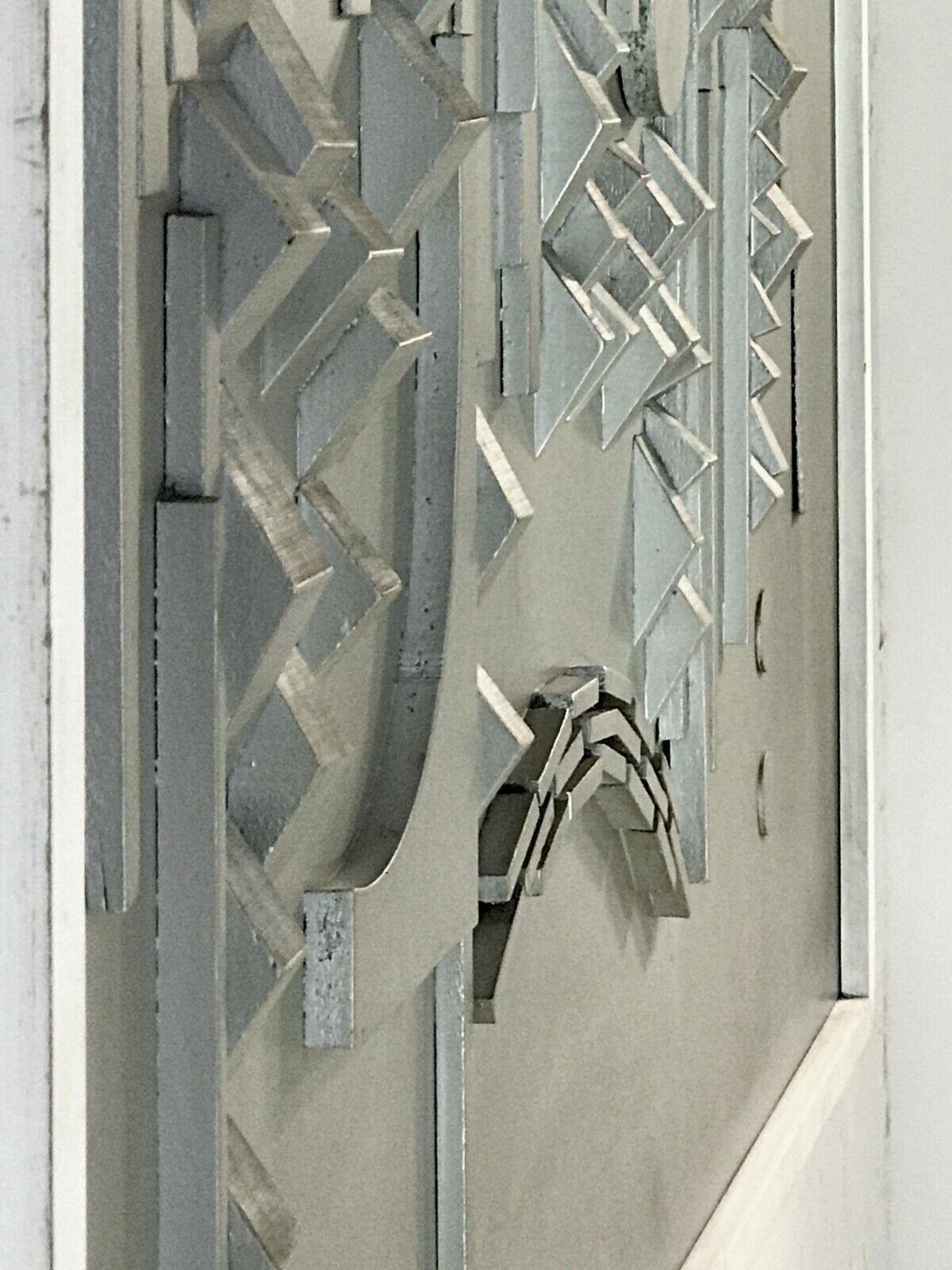 A MODERNIST OP-ART Abstrakte geometrische WALL PANEL-RELIEF PANTING, Italien 1970 (Holz) im Angebot