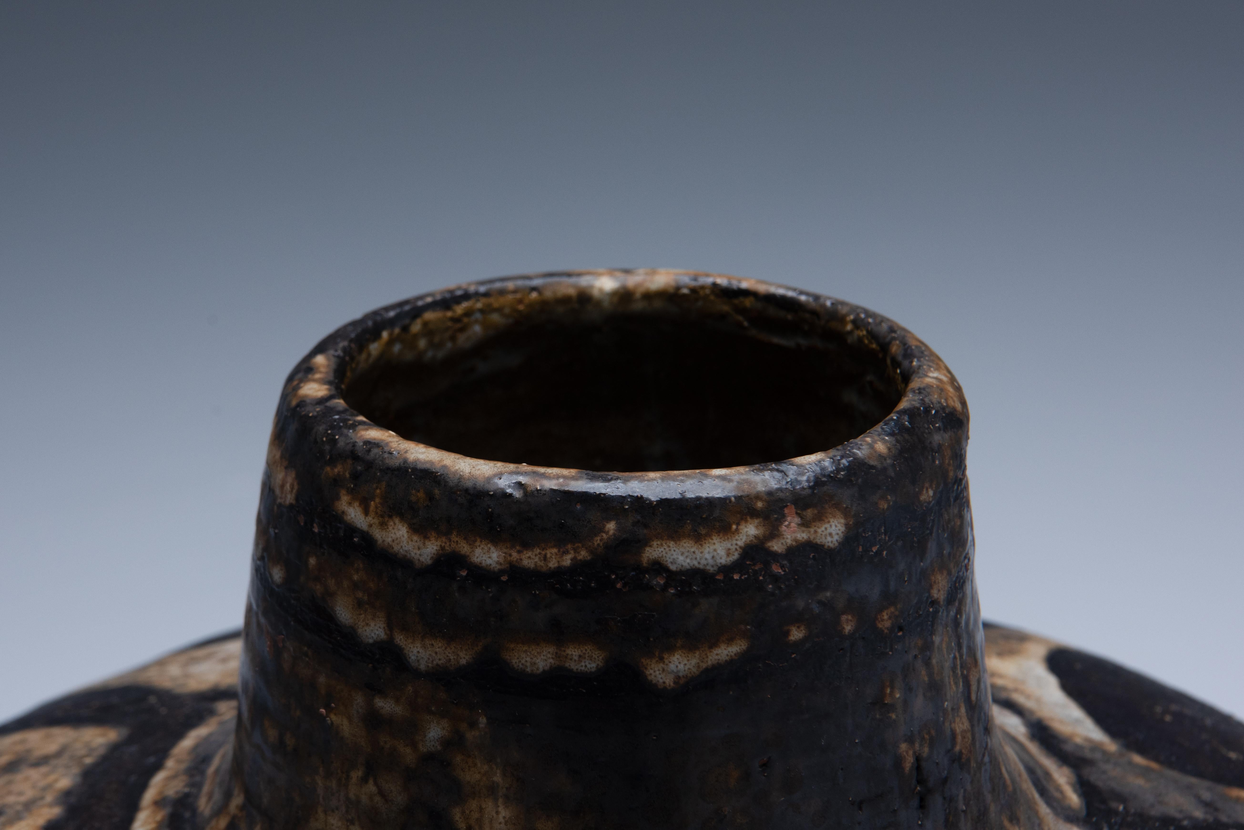 Tedesco Vaso astratto in ceramica tedesca - Gerhard Liebenthron in vendita