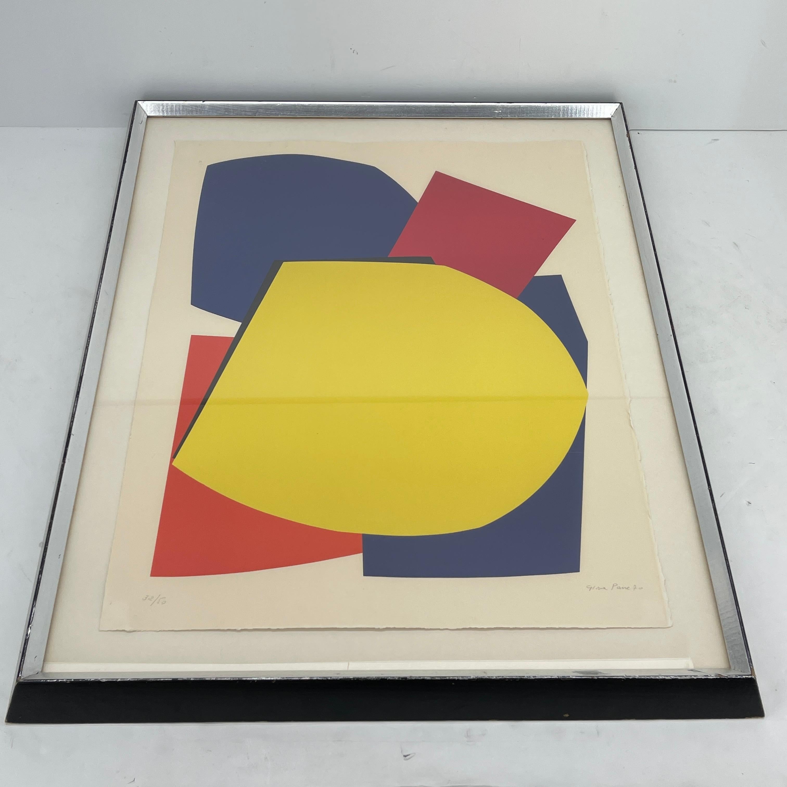 French Abstract Gina Pané Print, Mid-Century Modern