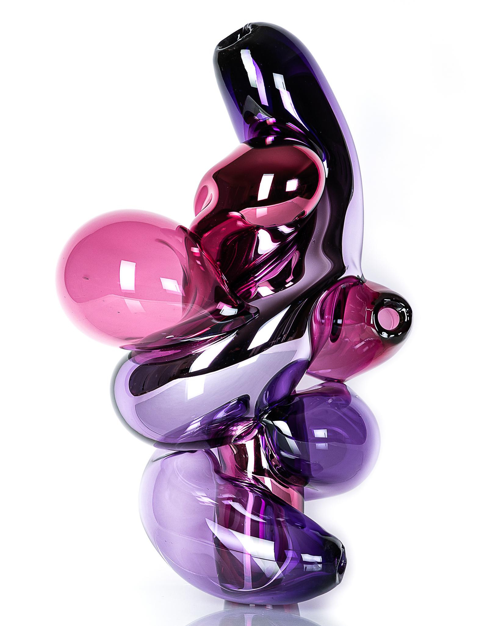 Hand-Crafted Abstract Glass Sculpture by Markus Emilsson, In Stock For Sale