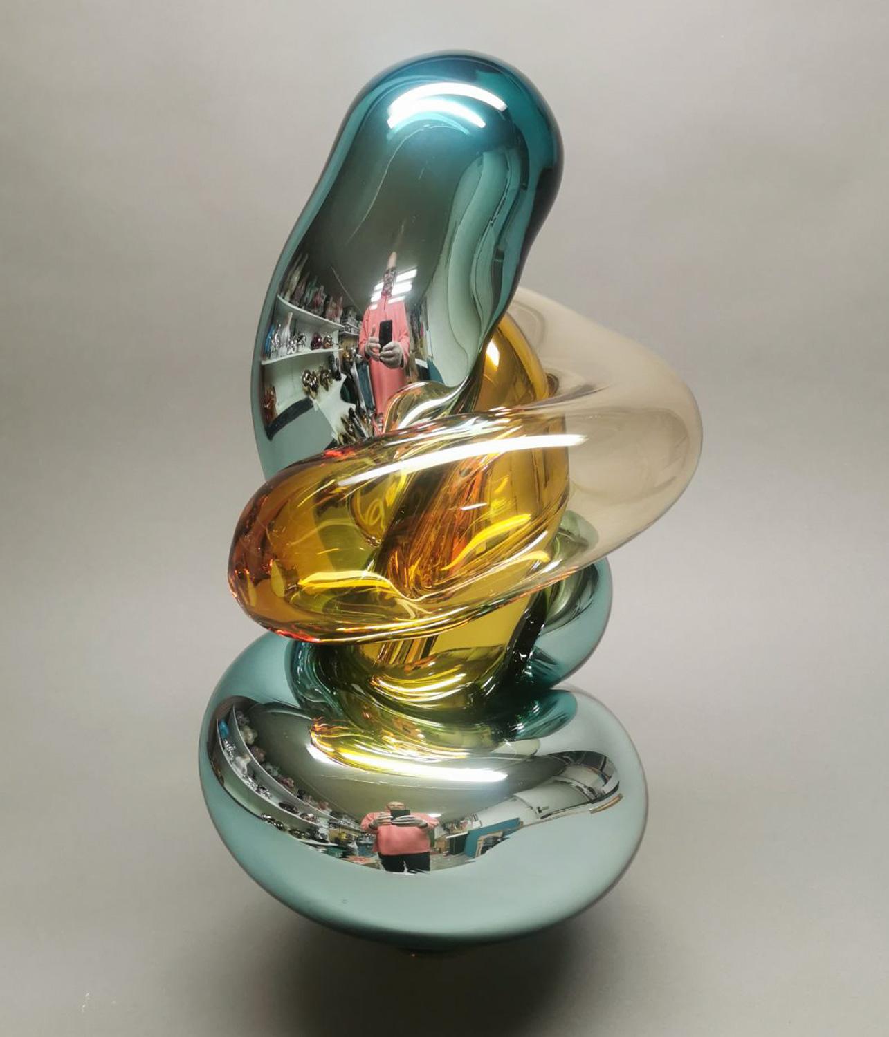 Fait main Sculpture en verre abstrait de Markus Emilsson, en stock en vente